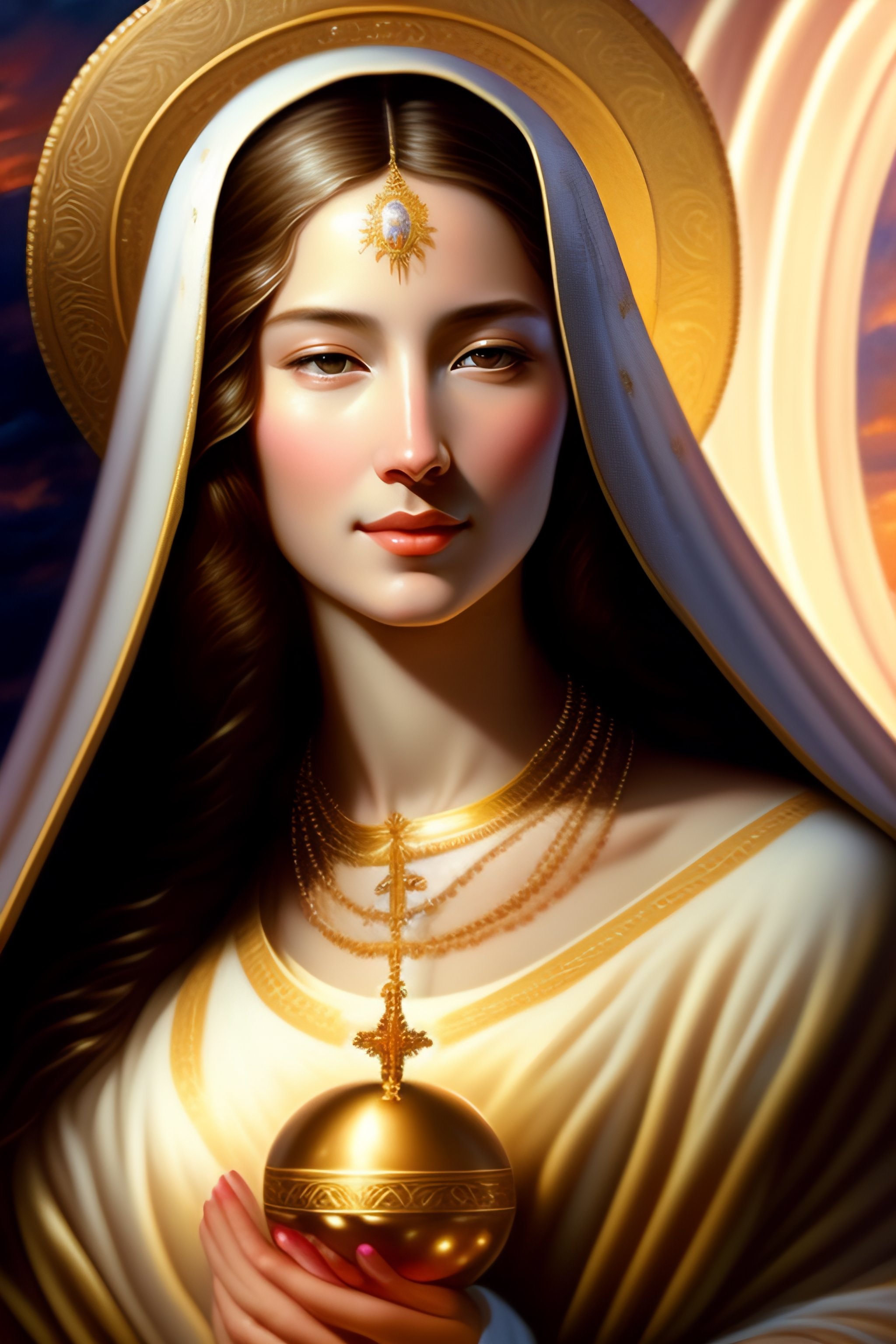 Lexica An Oil Painting By Ross Tran And Thomas Kincade Virgin Mary