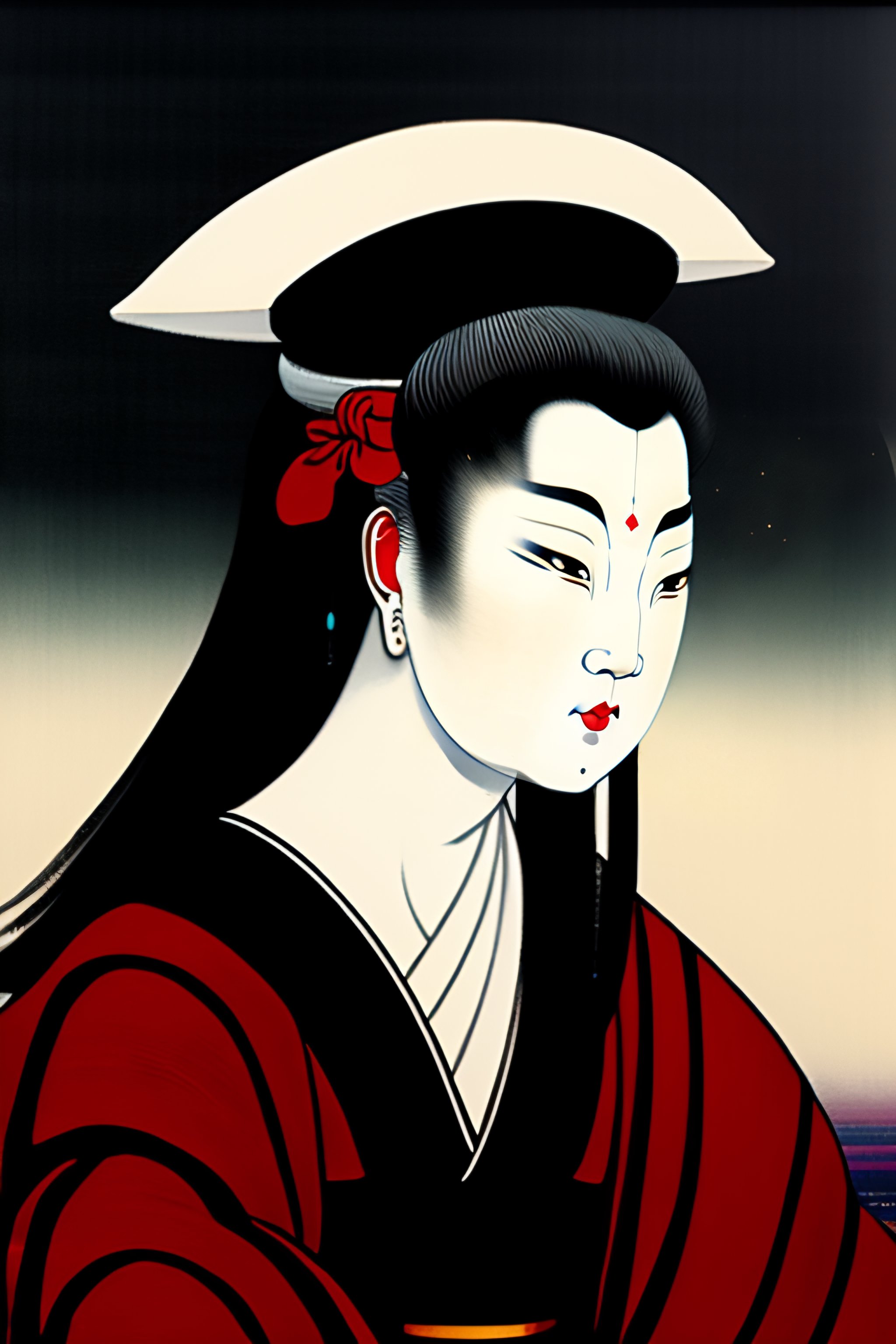 Lexica Black And White Ukiyo E Style Painting Of Fortune God