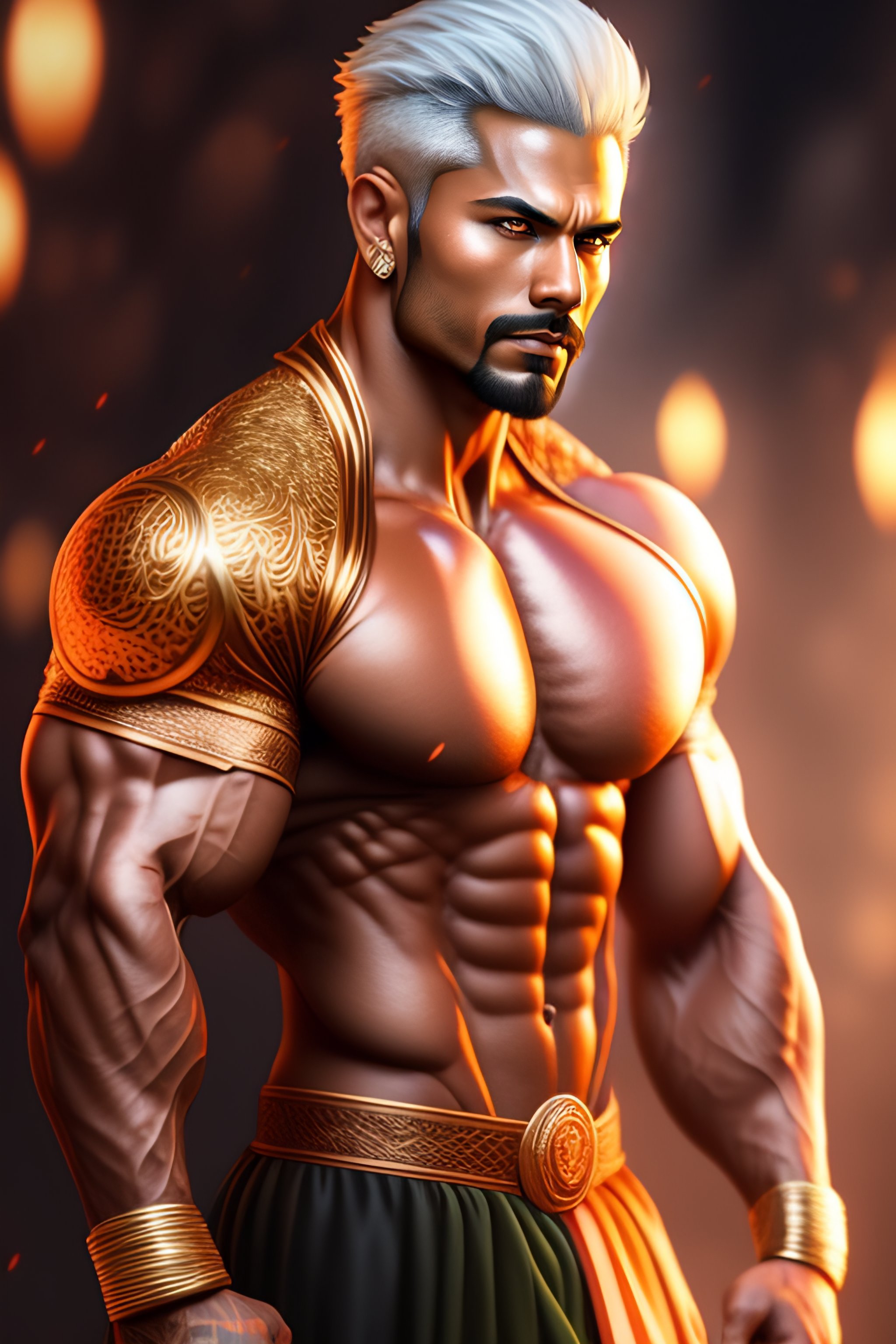 Lexica Full Body Potrait Of Super Muscular Ripped Body Narendra Modi Anime Version Highly