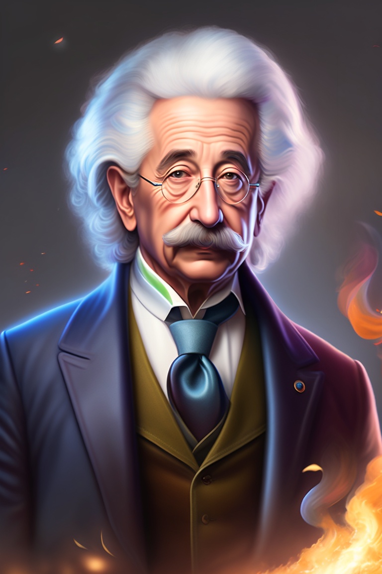 Lexica Albert Einstein Portrait Realistic 8k 16 9 Full Body