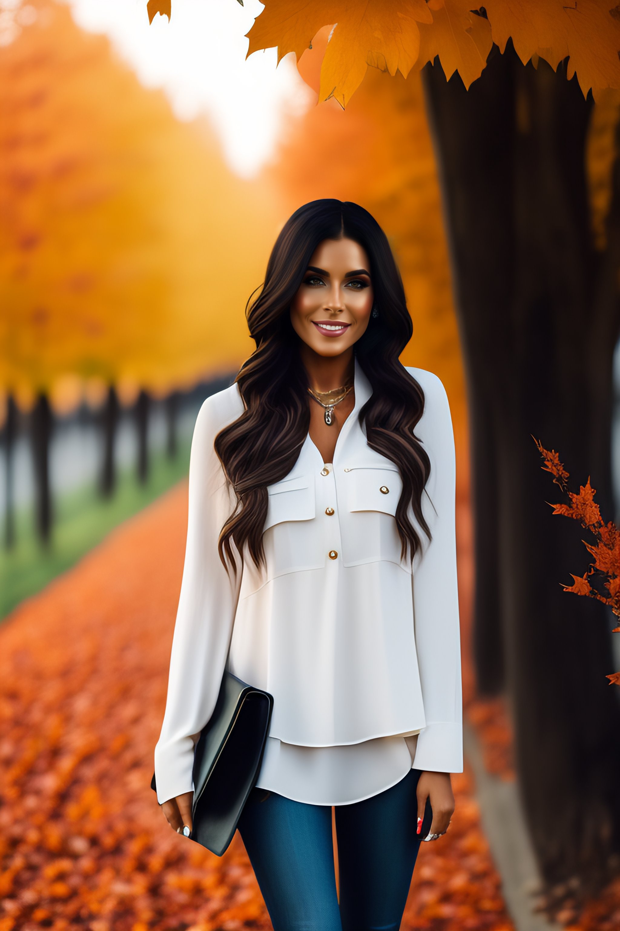 Lexica Professional Photo Of Fall Outfits Collection Brunette Model