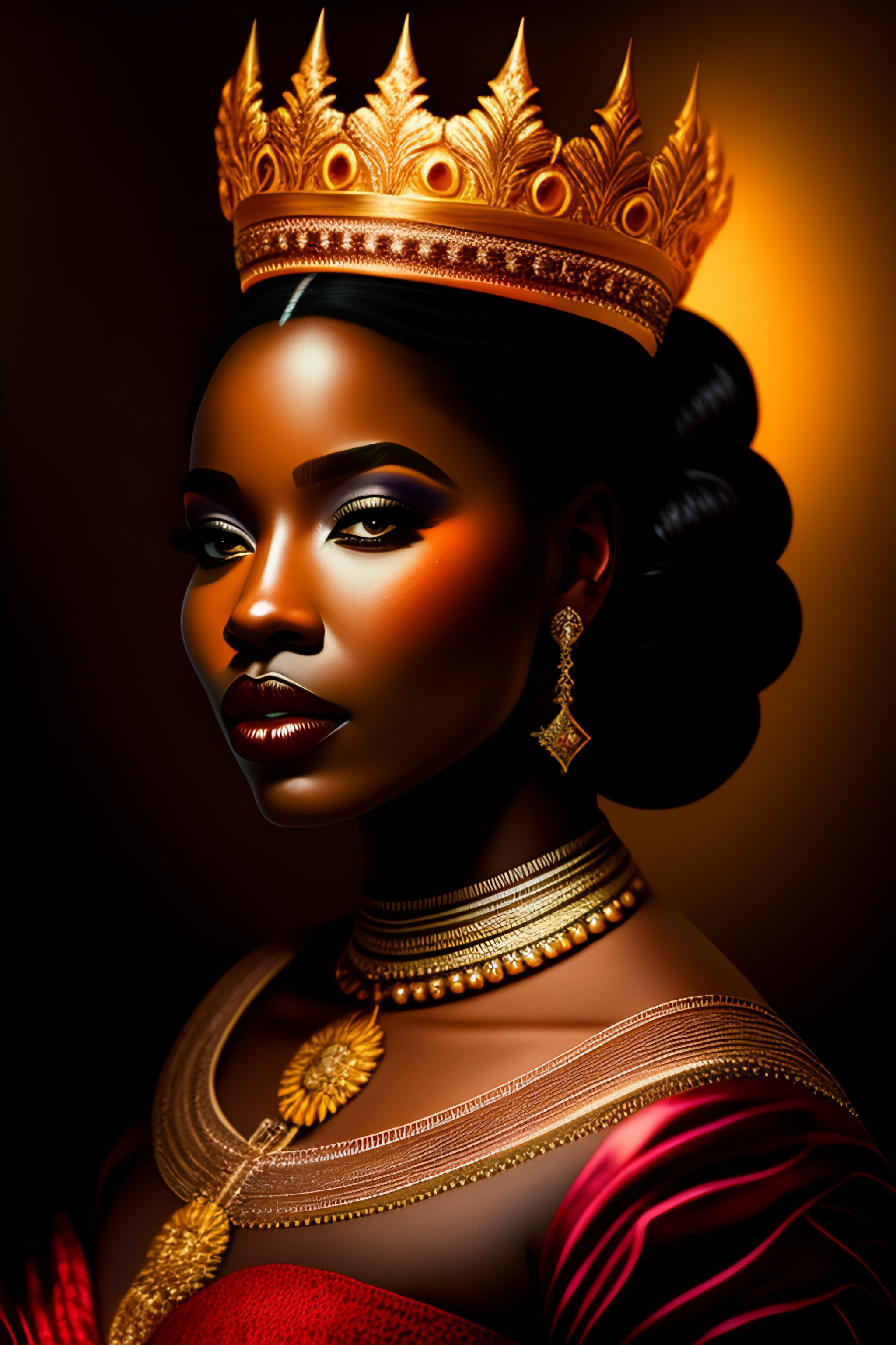 Lexica A Brown Skinned African American Bride As A Painting Of The