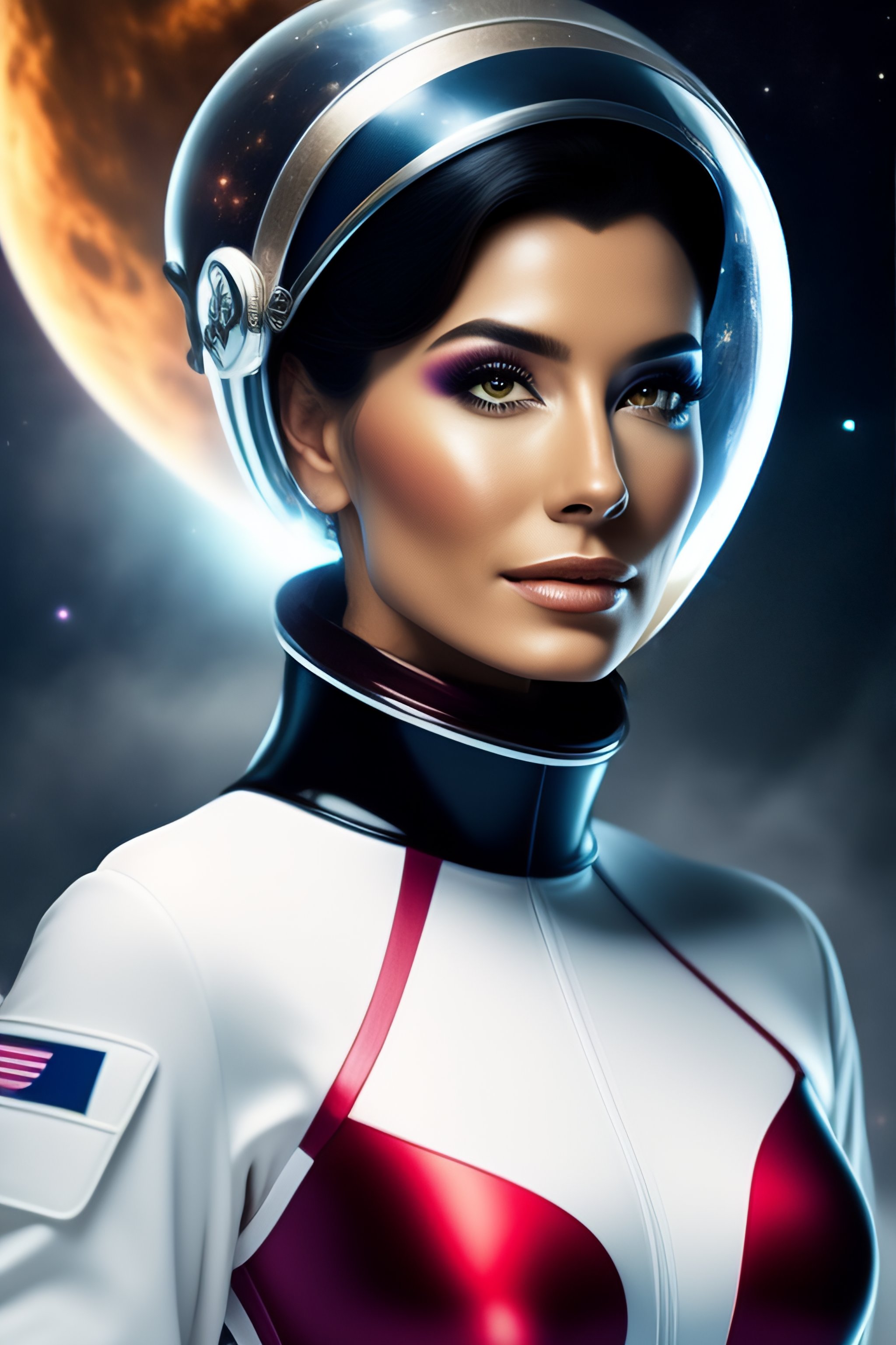 Lexica Hot Spacegirl Looking Straight At The Camera Wearing A Formal