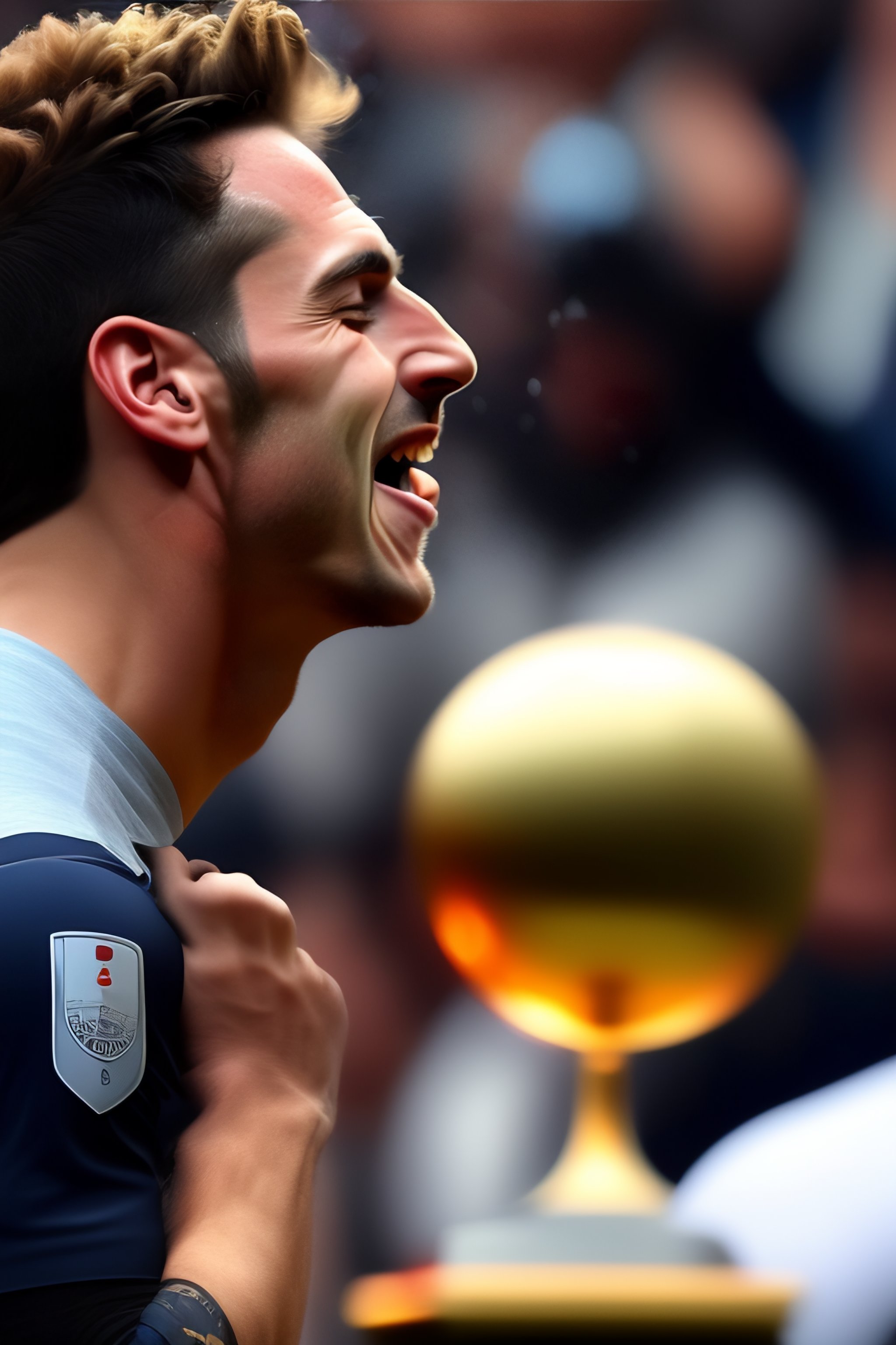 Lexica Messi Kissing The Soccer World Cup Trophy