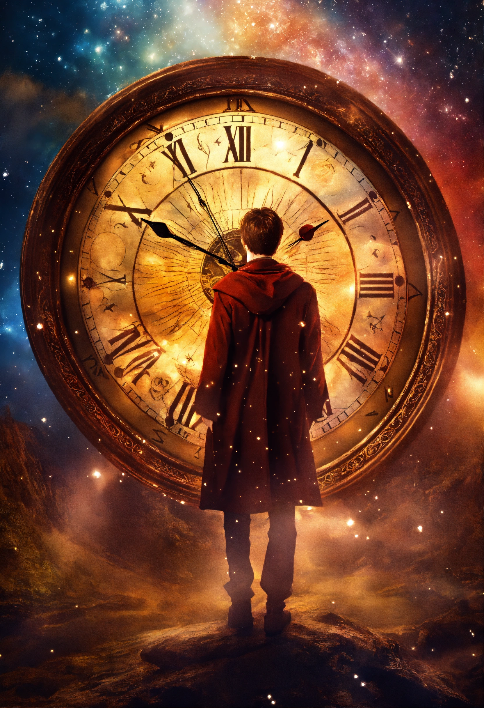 Lexica Harry Potter With Magic Clock Cosmic Fantasy Background