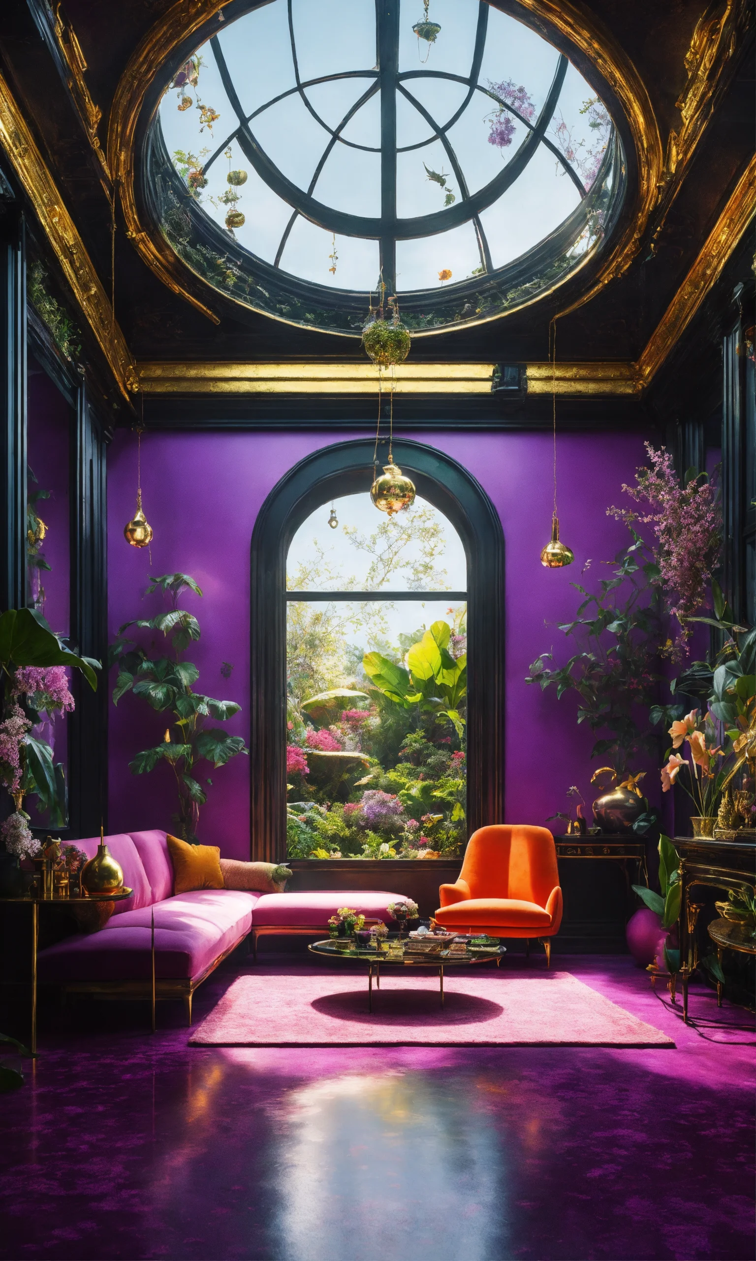 Lexica Architectural Digest Photo Of A Maximalist Black And Purple