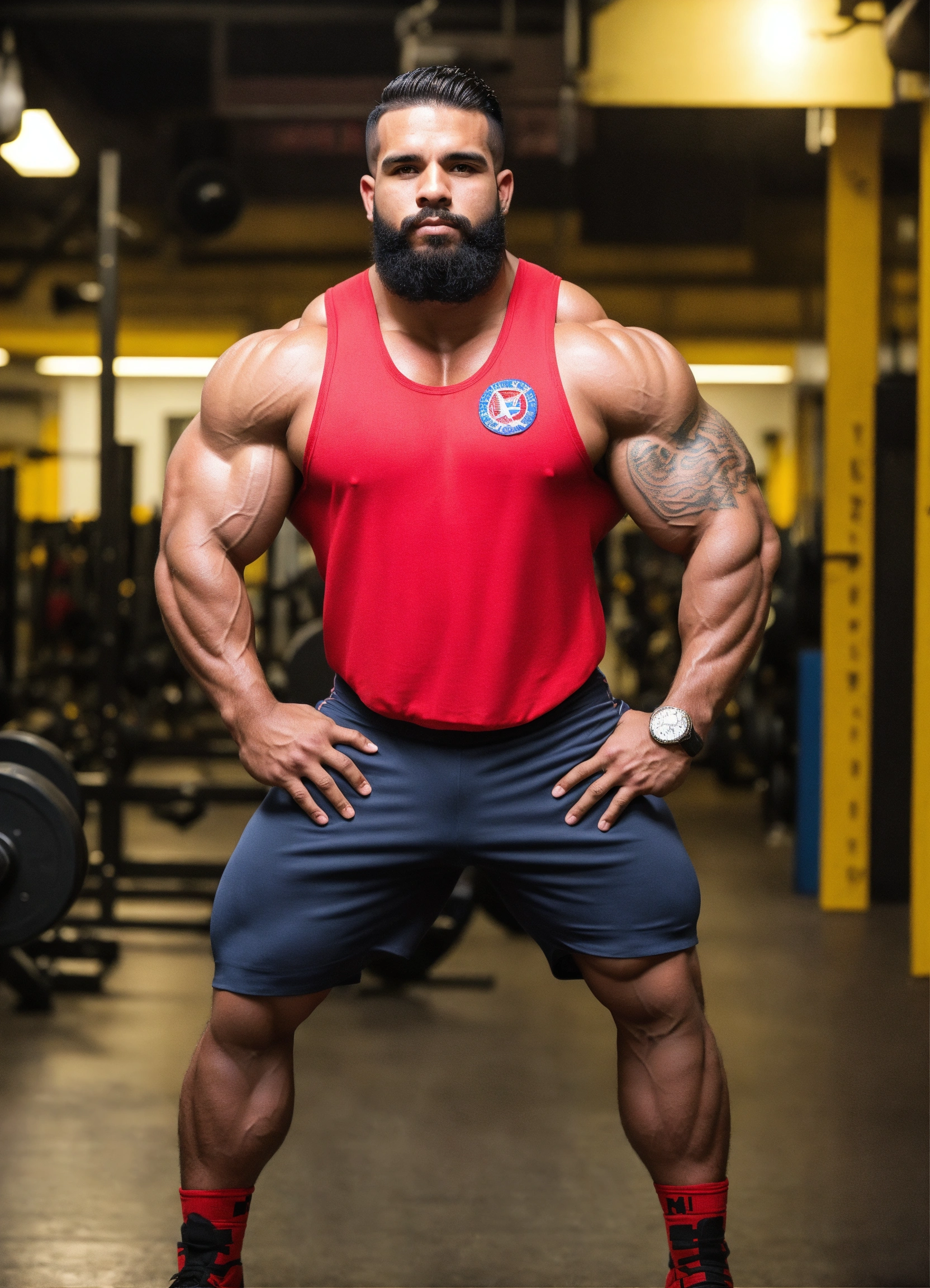 Lexica Year Old Puerto Rican Man With Big Muscles Big Bodybuilder