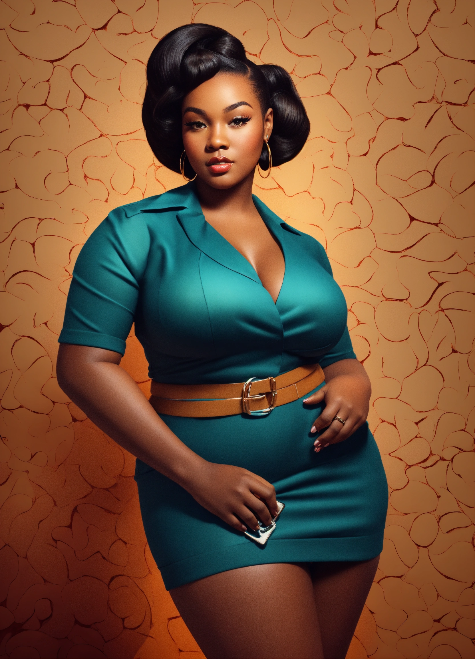 Lexica Digital Art D Render Caramel Skin Tone Plus Size Melanin