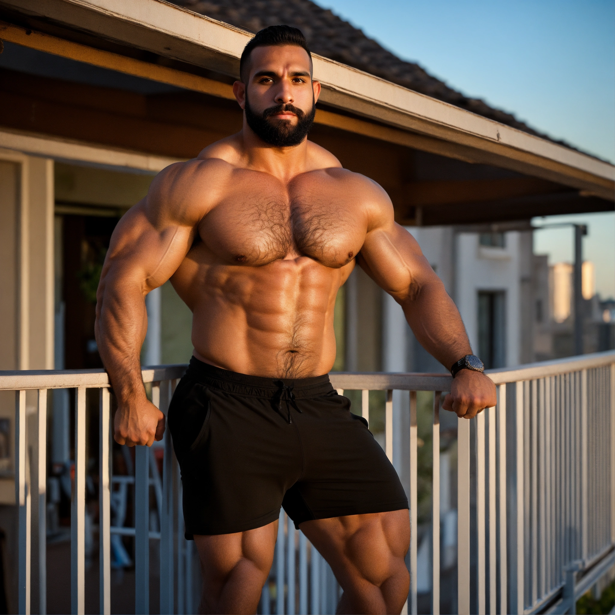 Lexica Year Old Hairy Puerto Rican Man With Big Muscles Big