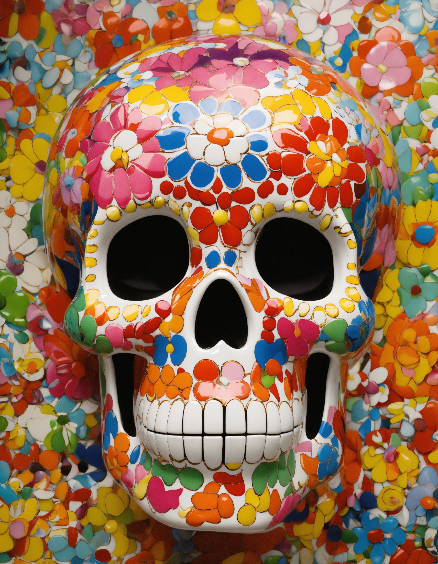 Lexica Mexican Skull Ceramic Pop Art Murakami Jeff Koons