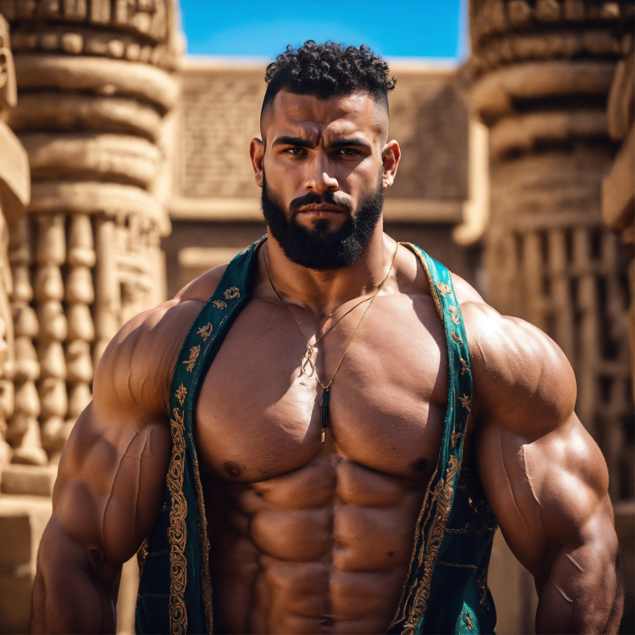 Lexica Year Old Hairy Egyptian Man With Big Muscles Big