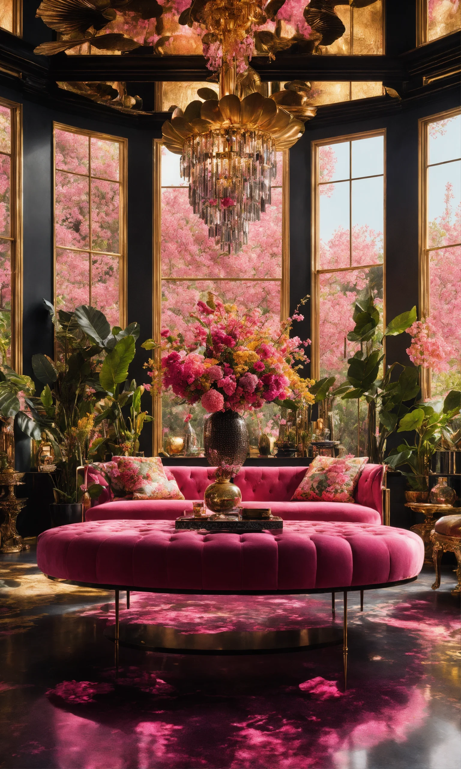 Lexica Architectural Digest Photo Of A Maximalist Black And Pink