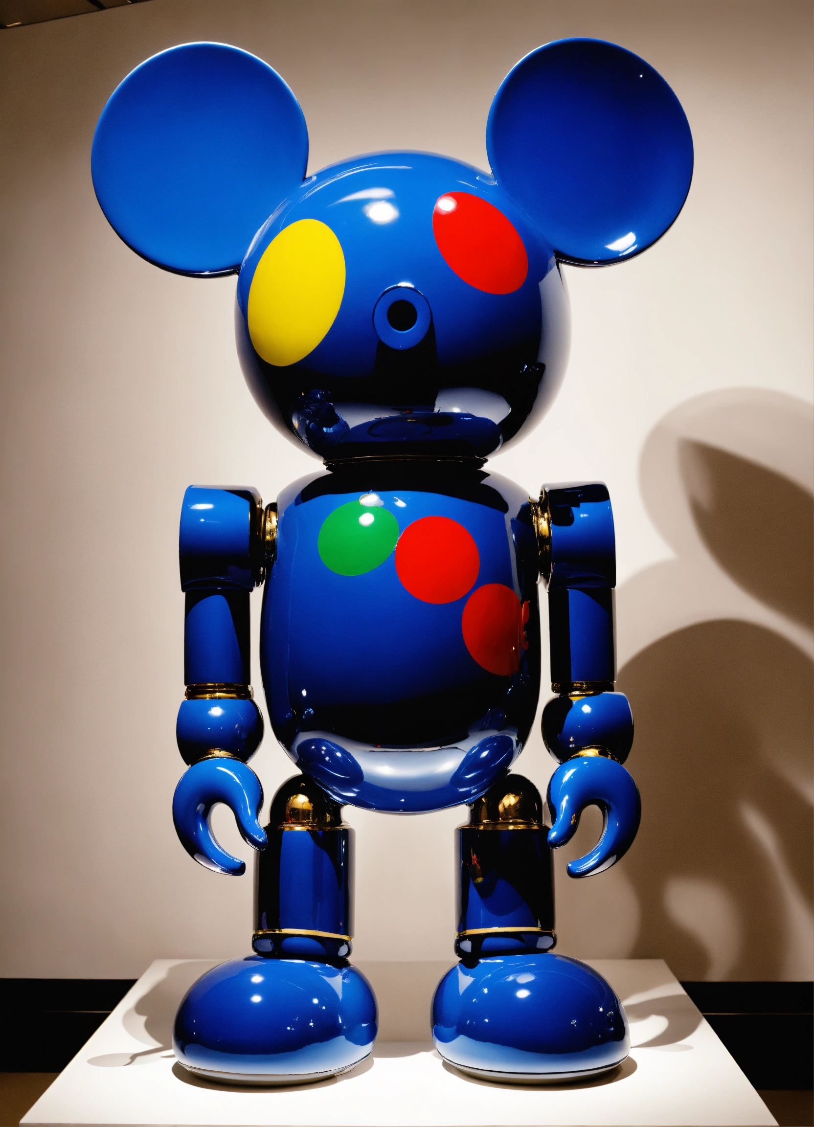 Lexica Mickey Robot Jeff Koons Murakami Ceramics Pop Art Blue Background