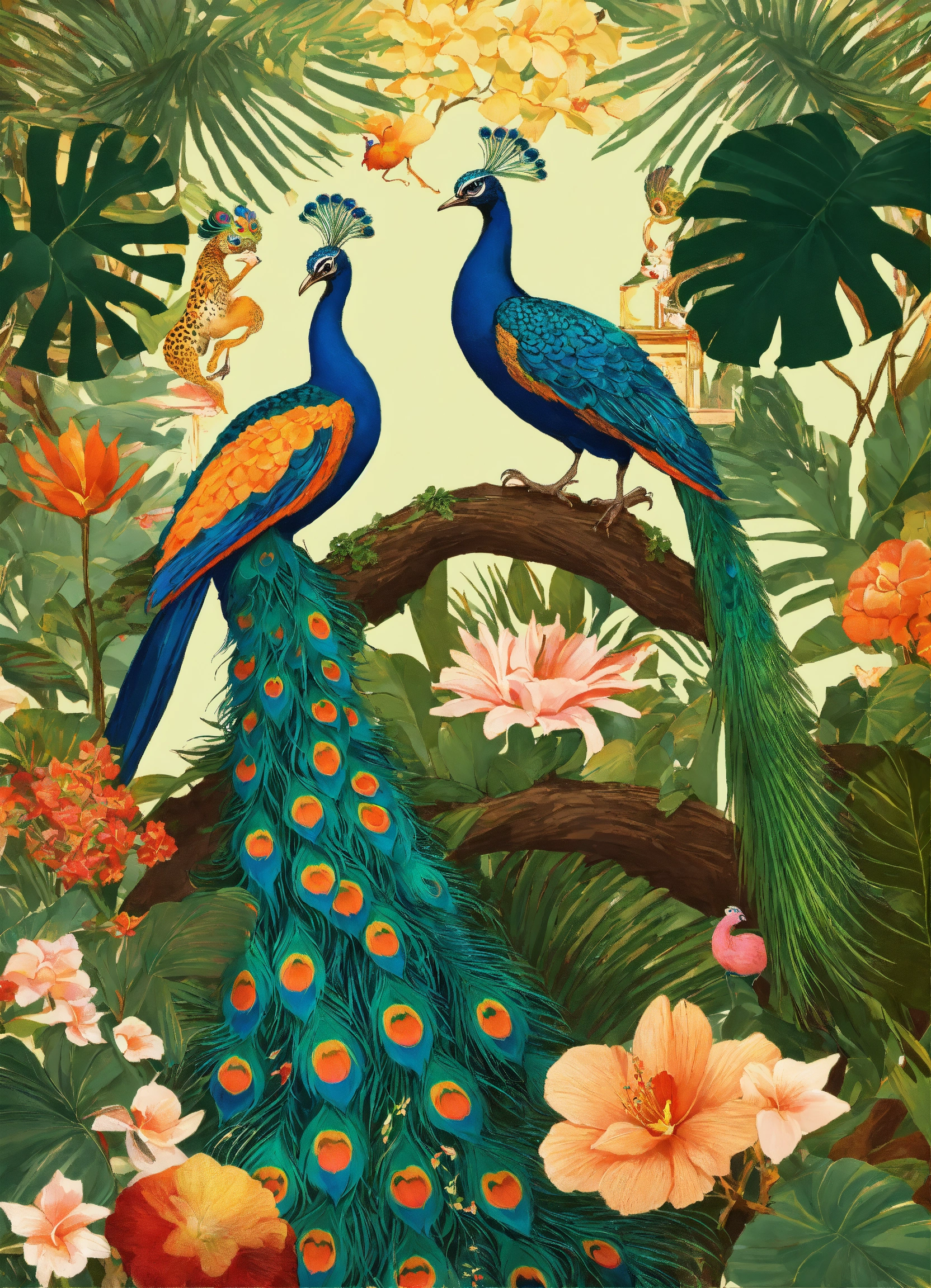 Lexica A Espectacular Exotic Tropical Paradise Sceanery With Peacock