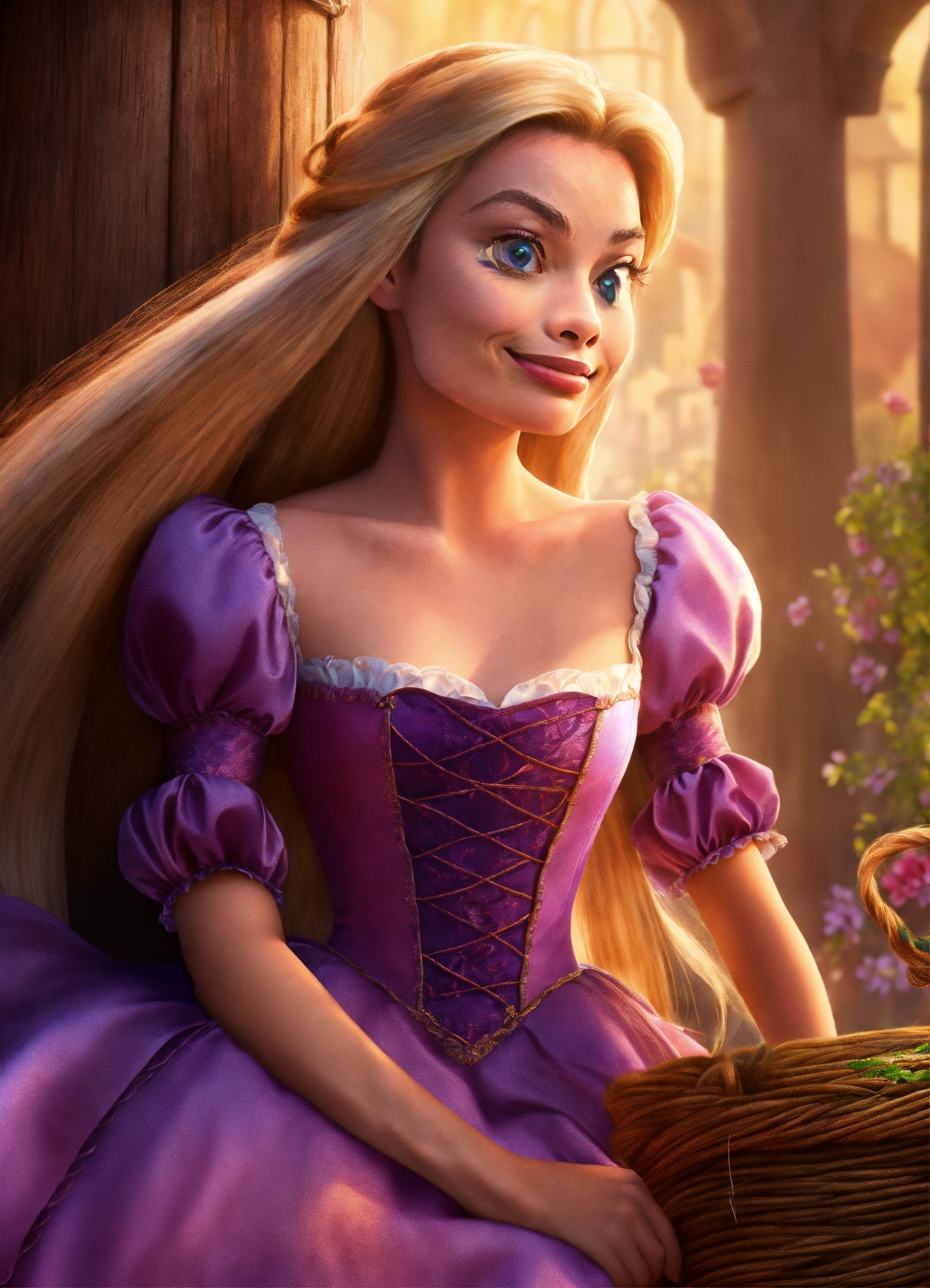 Lexica Margot Robbie As Disney S Tangled Rapunzel