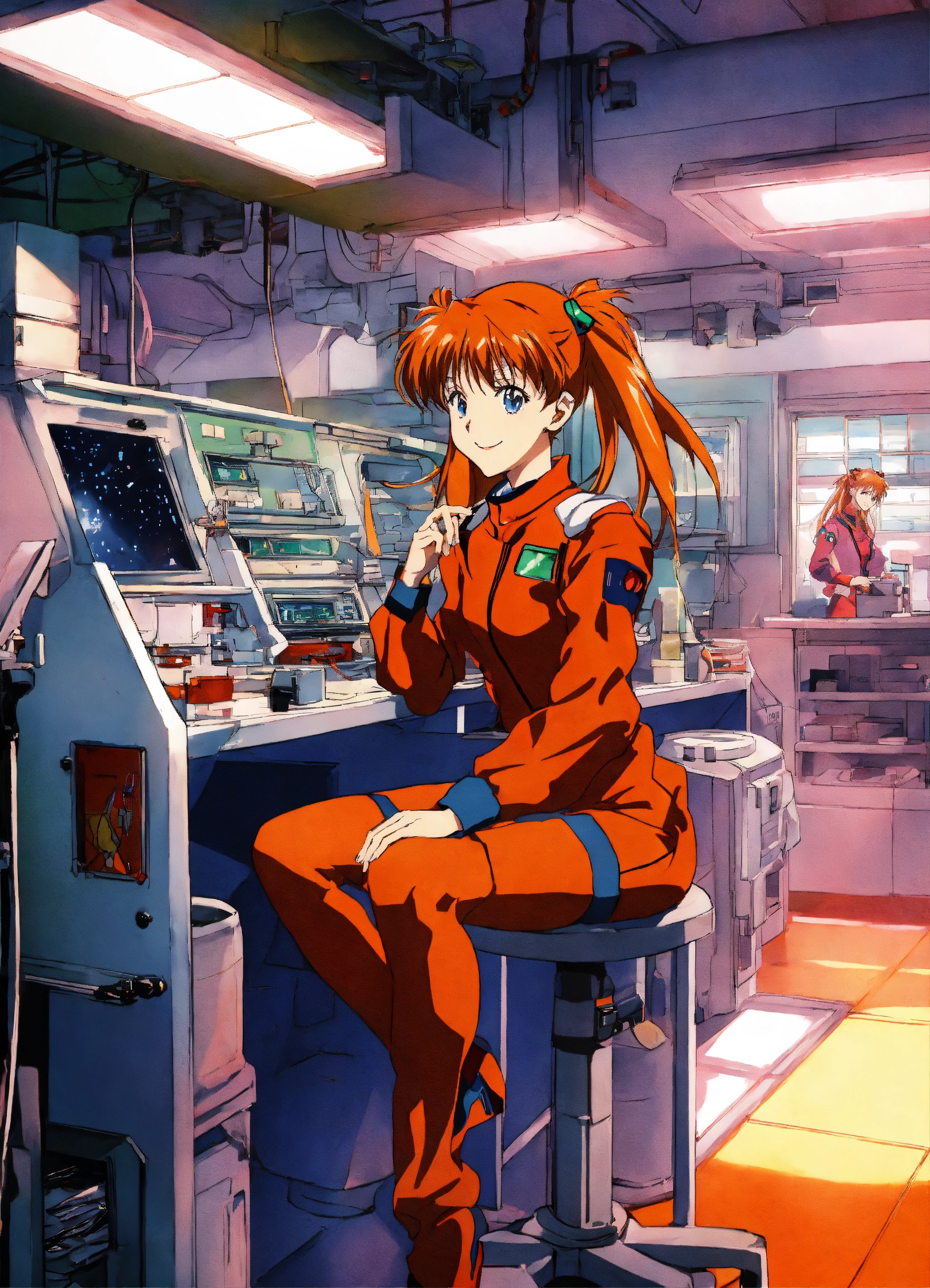 Lexica Anime Illustration Of Smiling Happy Asuka Langley Soryu From