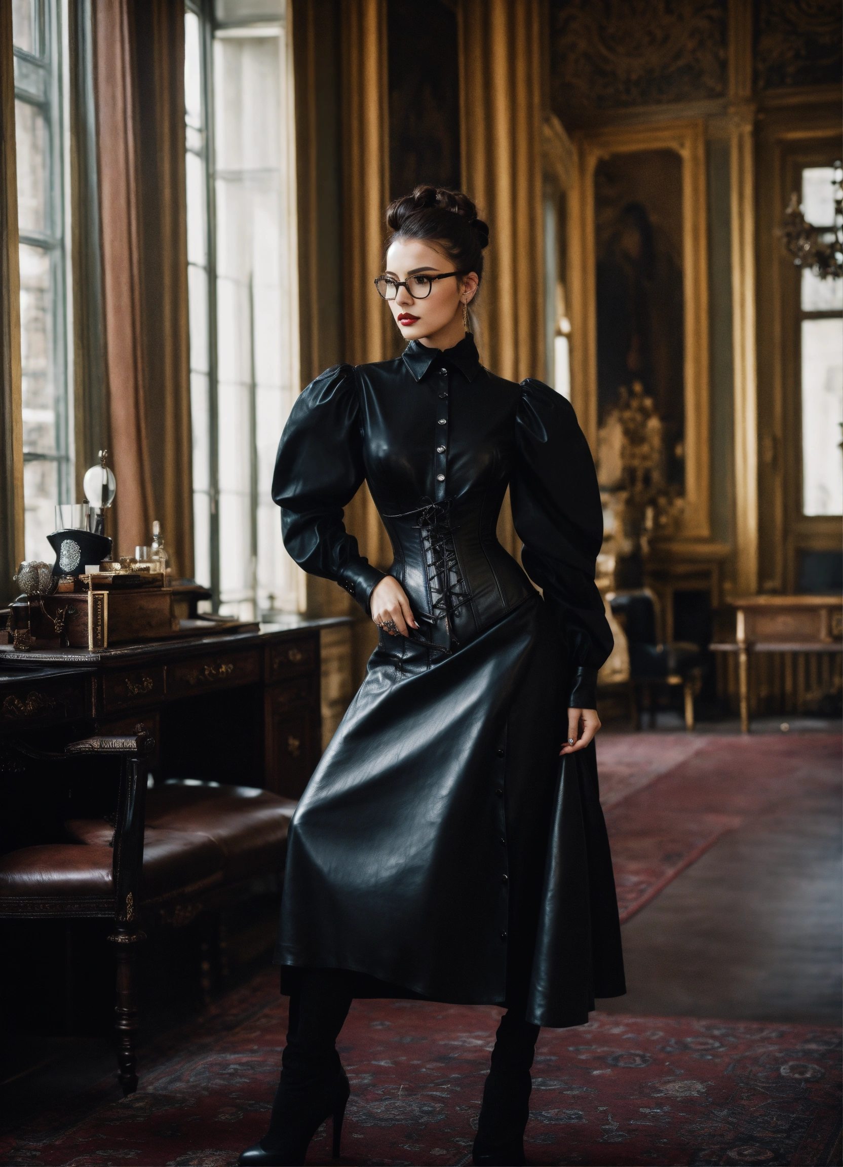 Lexica Stunning French Seductress Woman Fashion Model Brunette Hair