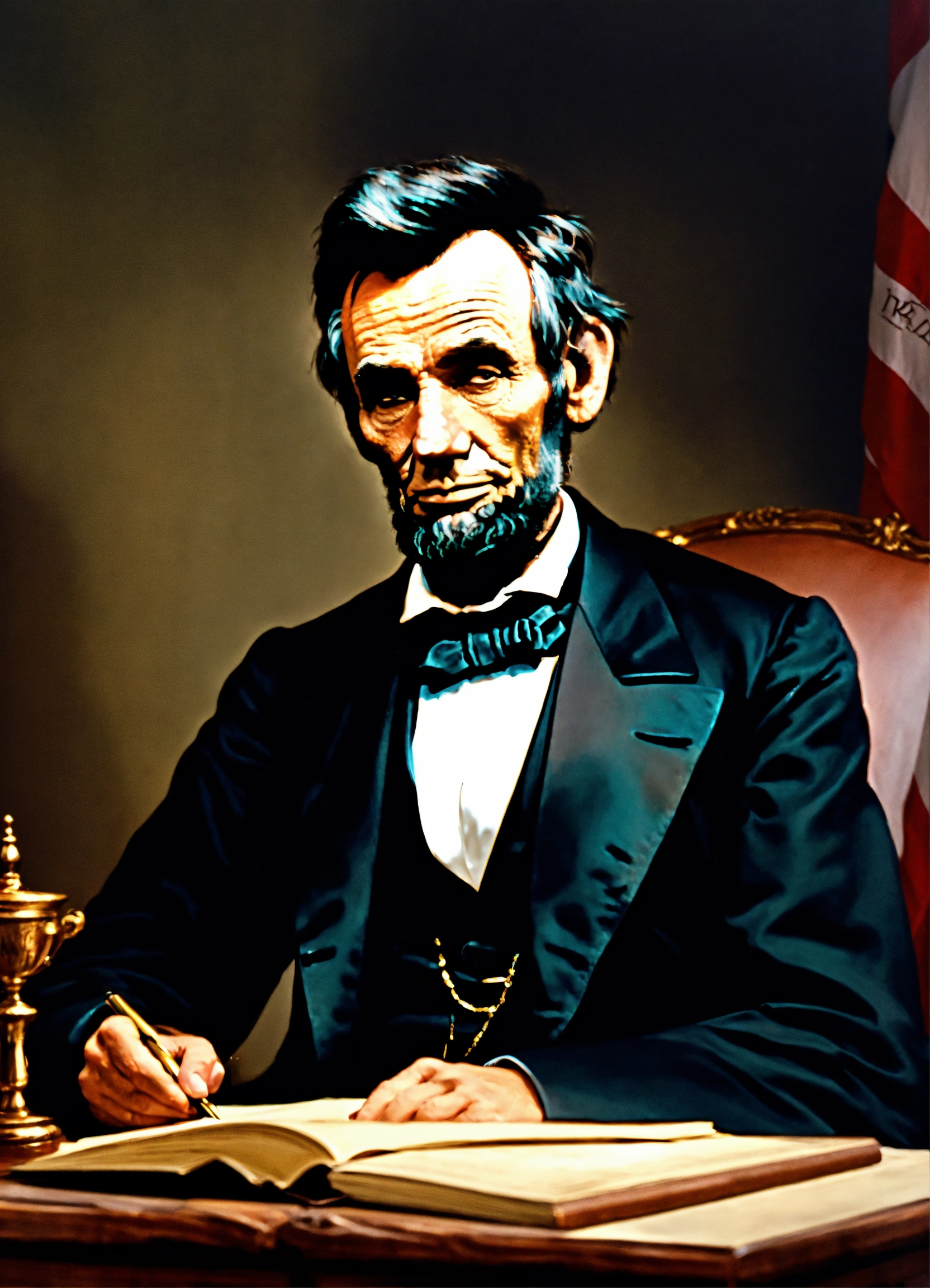 Lexica Créer moi une image de Abraham Lincoln il doit être réaliste