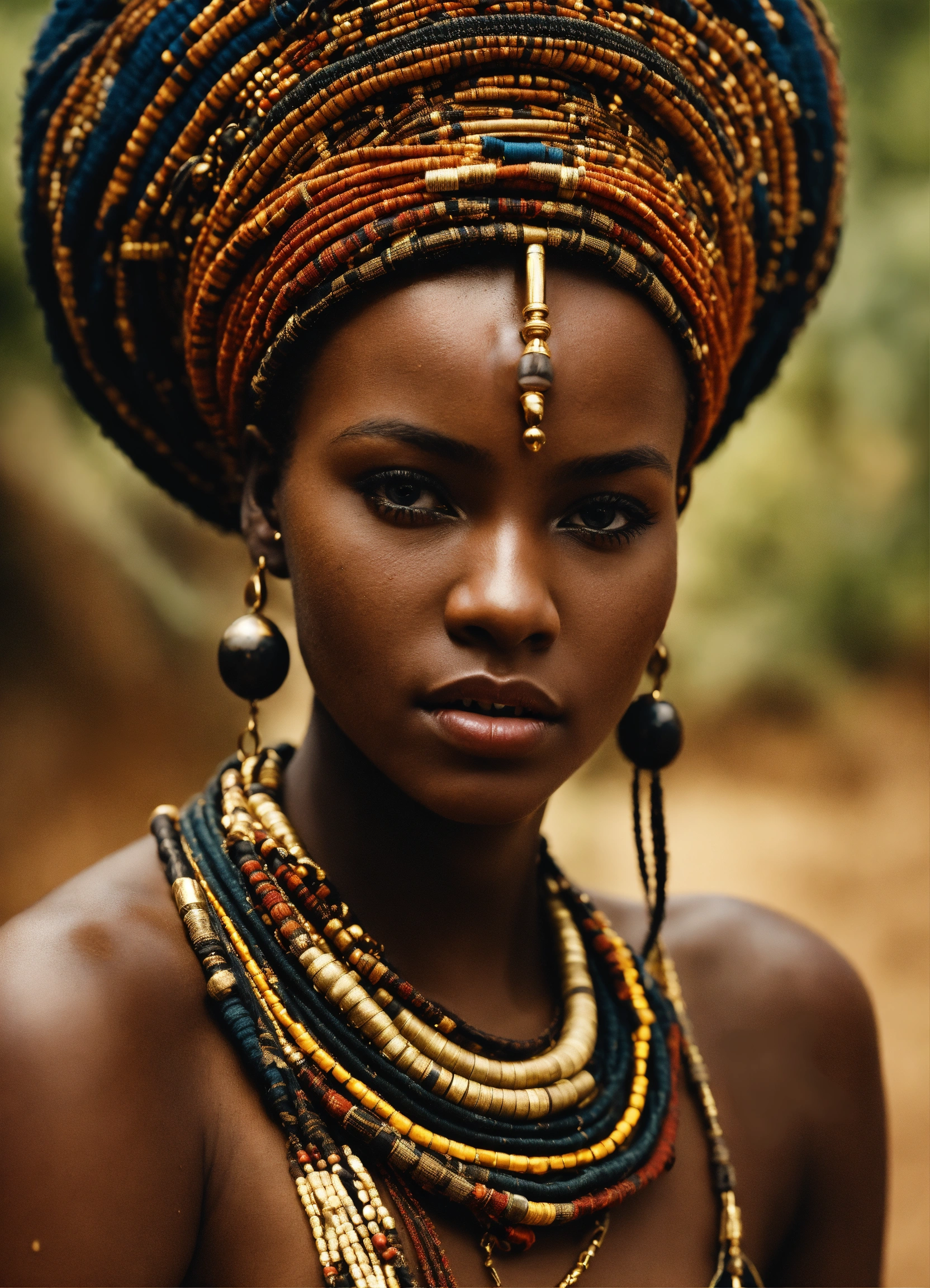 Lexica Portrait Of A Stunningly Beautiful African Tribal Female