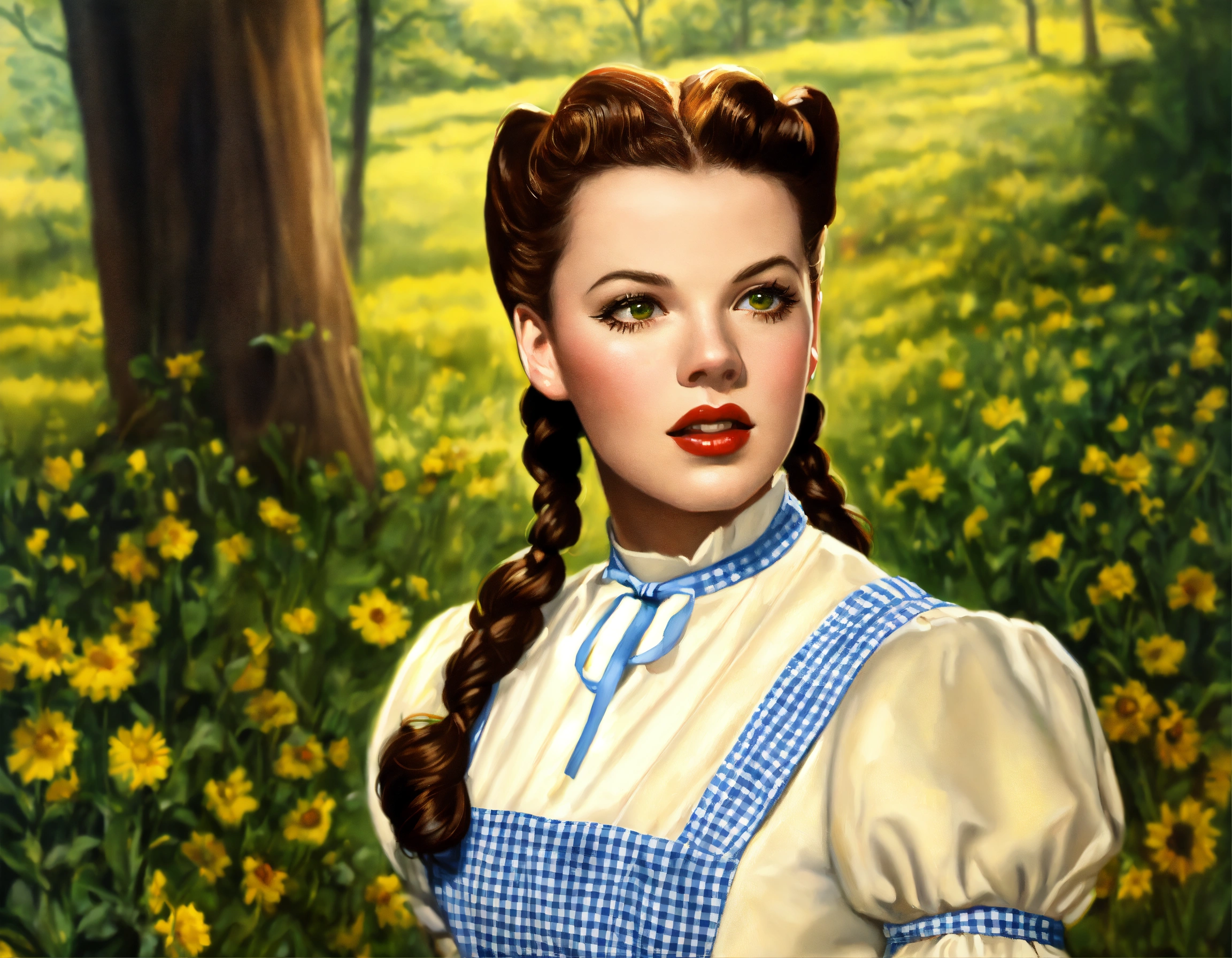 Lexica A Photo Realistic Painting Of Judy Garland As Dorothy From The