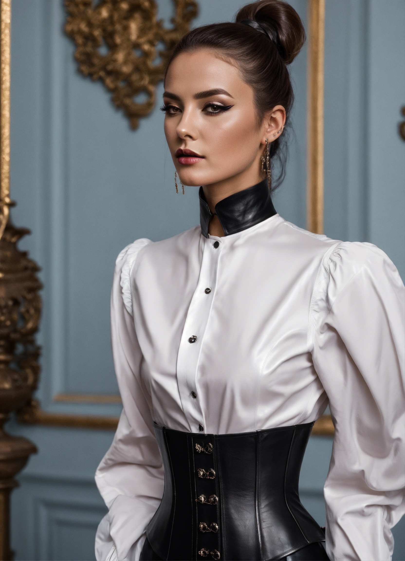 Lexica Stunning French Seductress Woman Fashion Model Brunette
