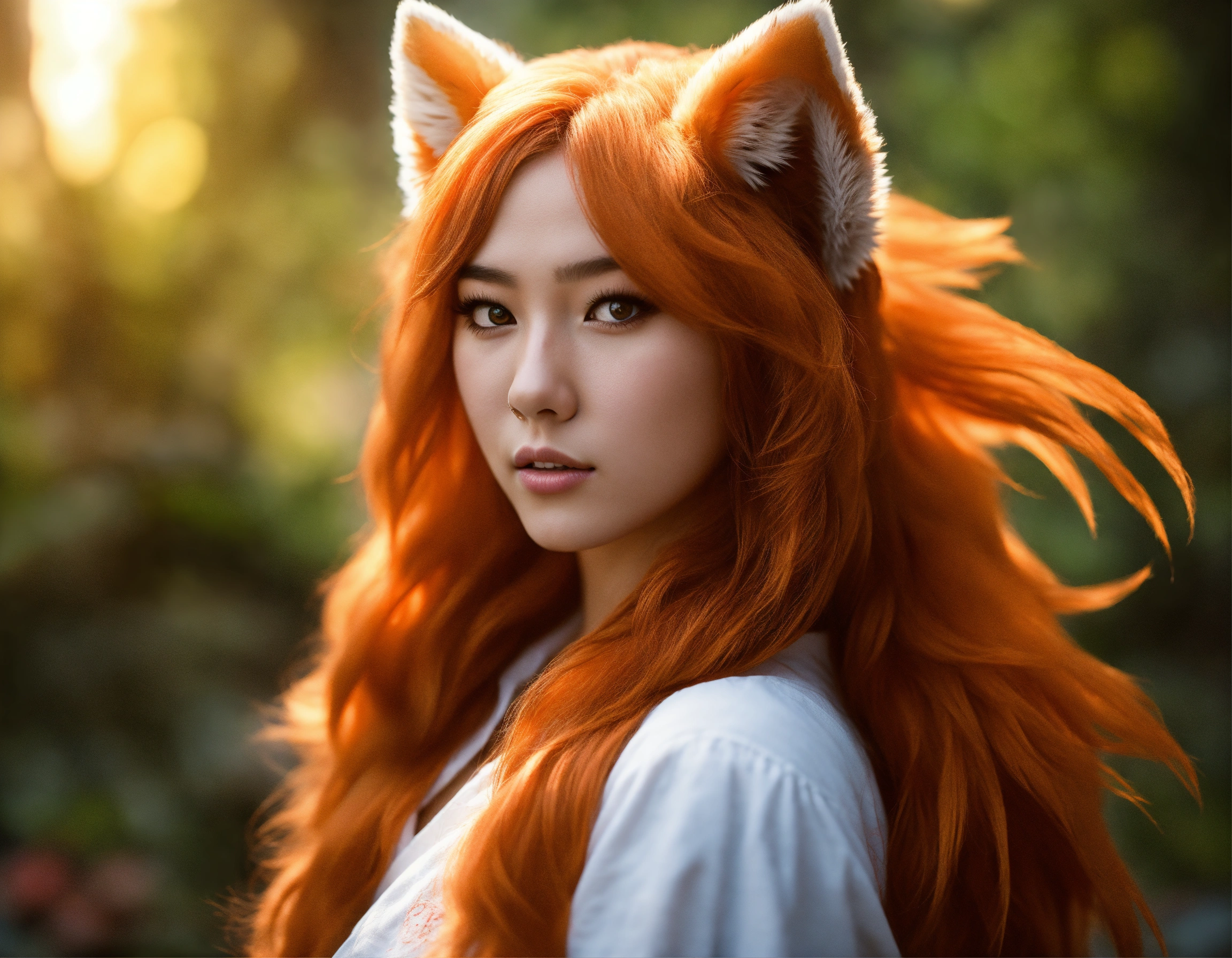 Lexica Fluffy Nine Tailed Fox Girl Hyper Realistic Photography