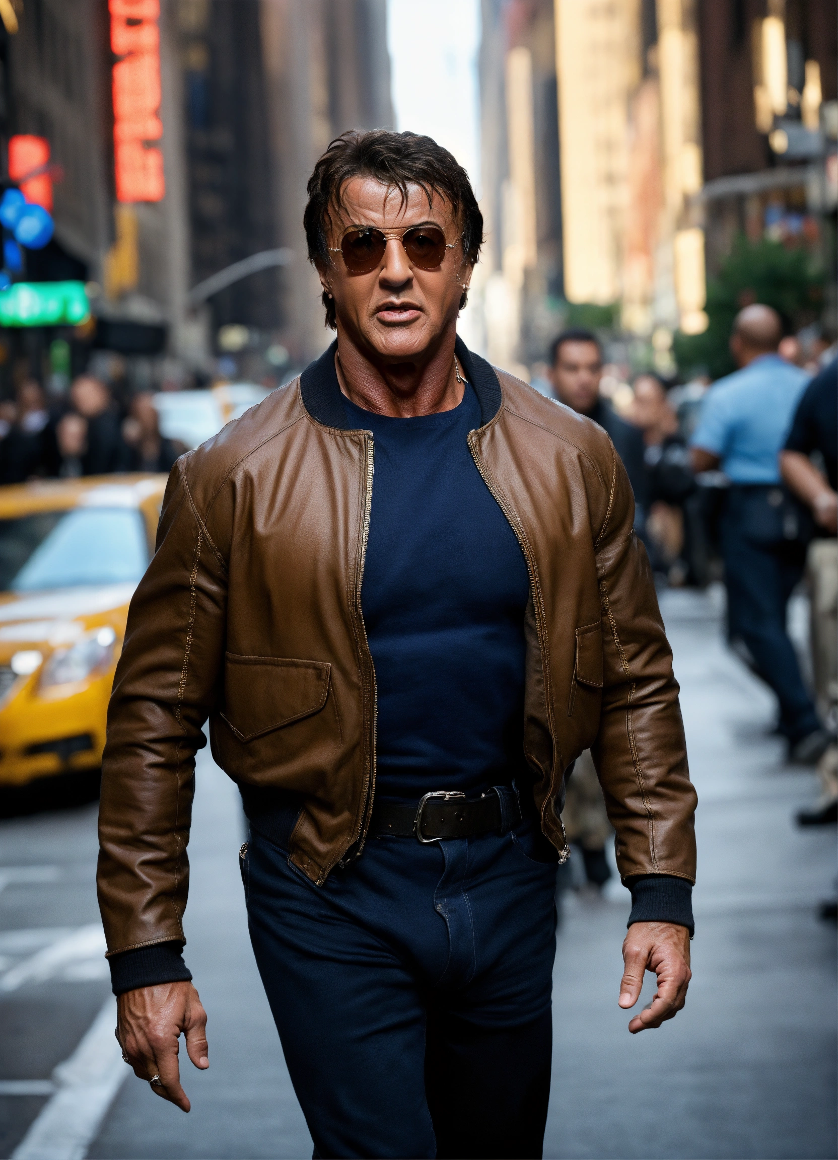 Lexica Sylvester Stallone In New York City 8k