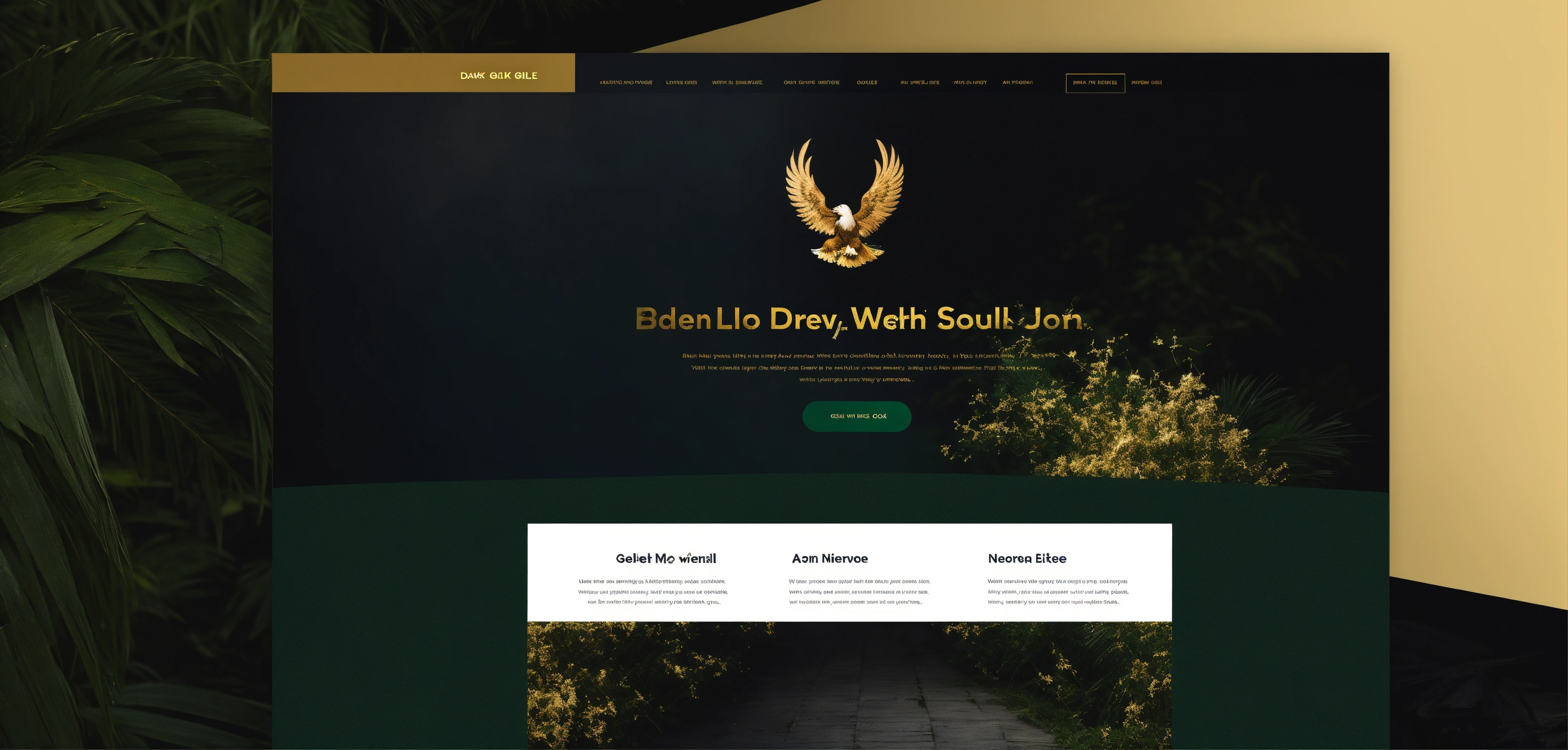 Lexica Beautiful Landing Page For A Smooth Eagle Website Dark Theme