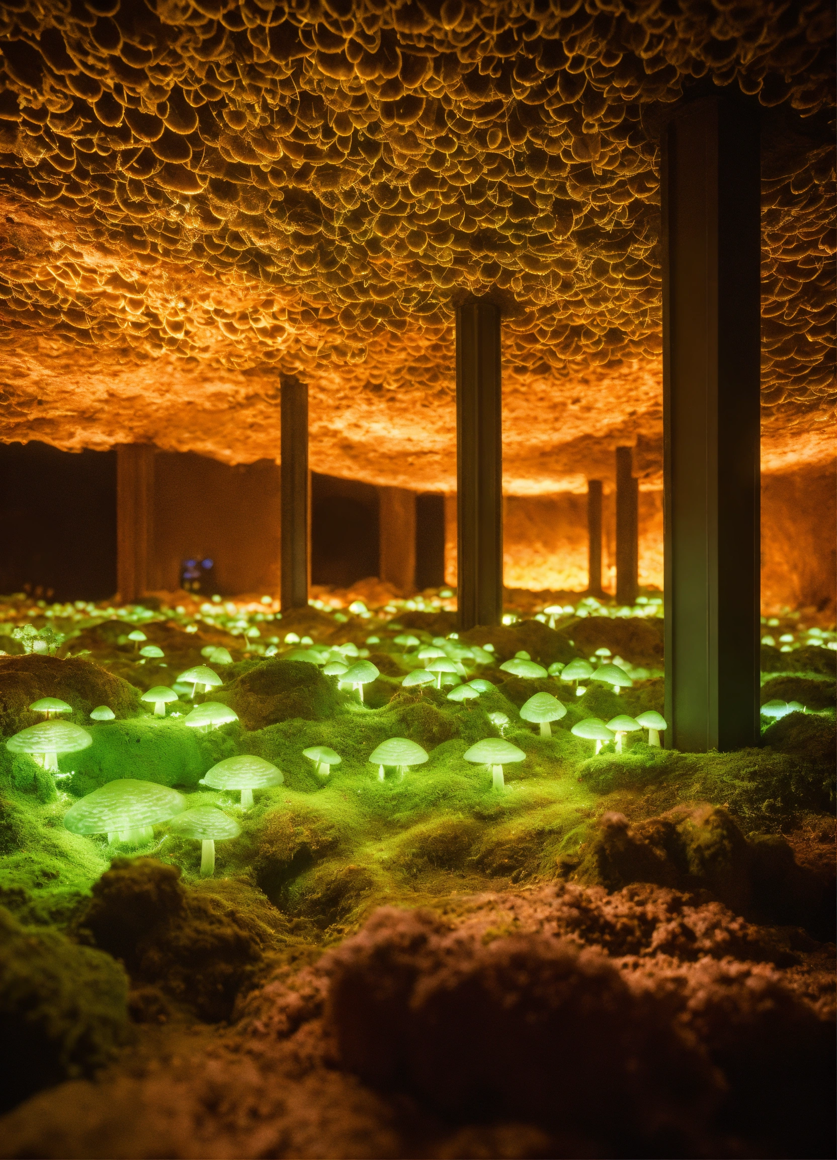 Lexica Phosphorescent Mycelium Growing Underground Unreal Engine