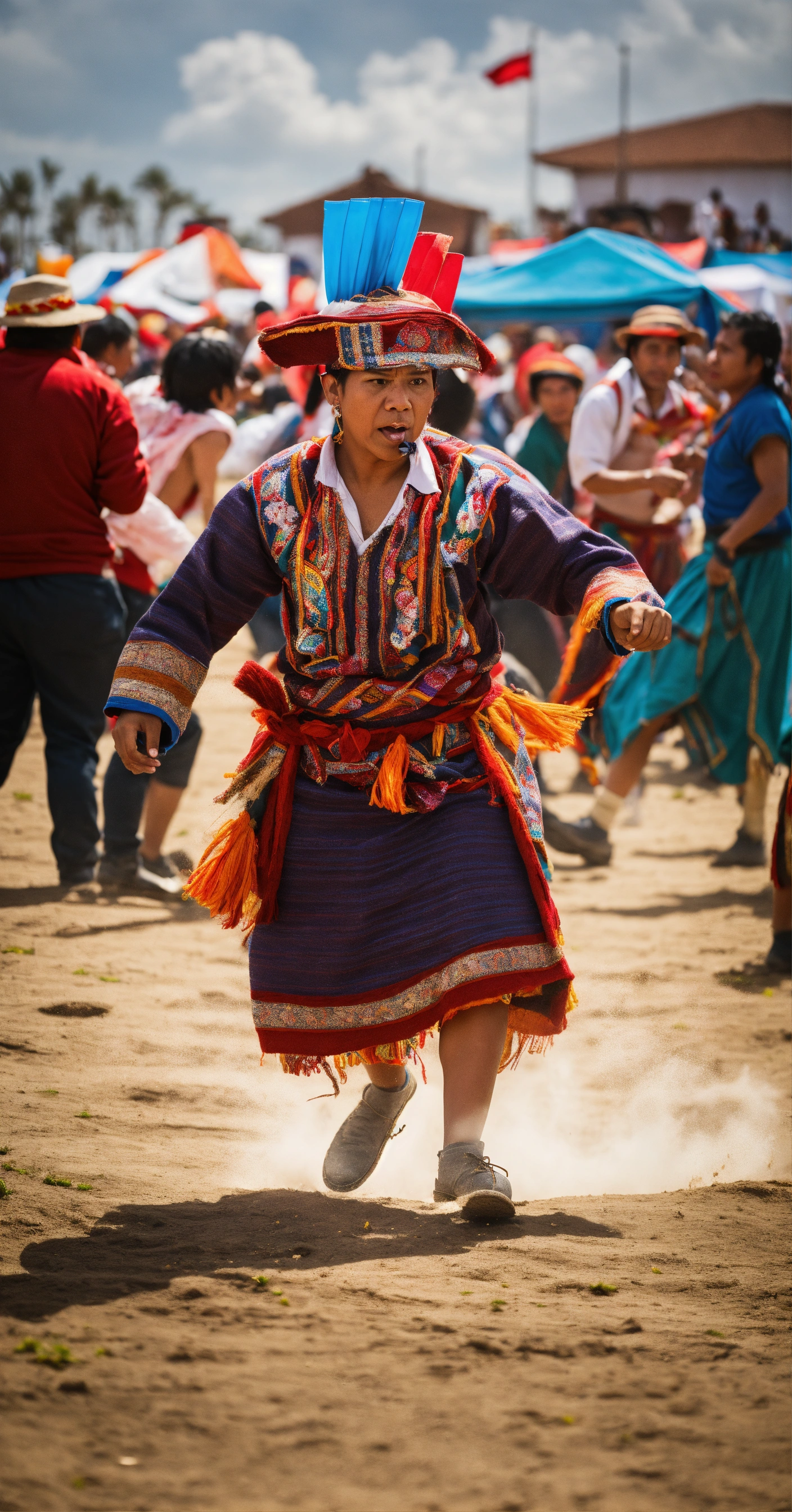 Lexica People Fighting Peruvian Festival