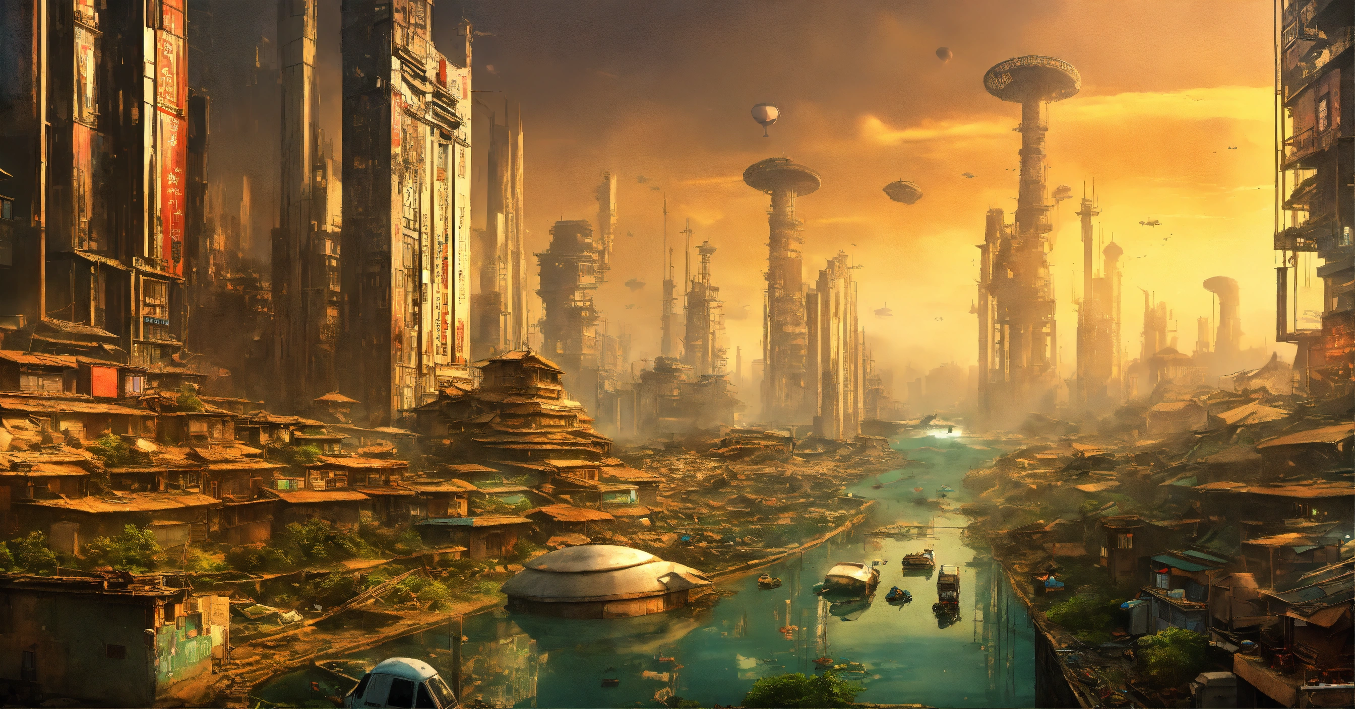 Lexica The Year 3000future World No Space Slums Technology Rich China