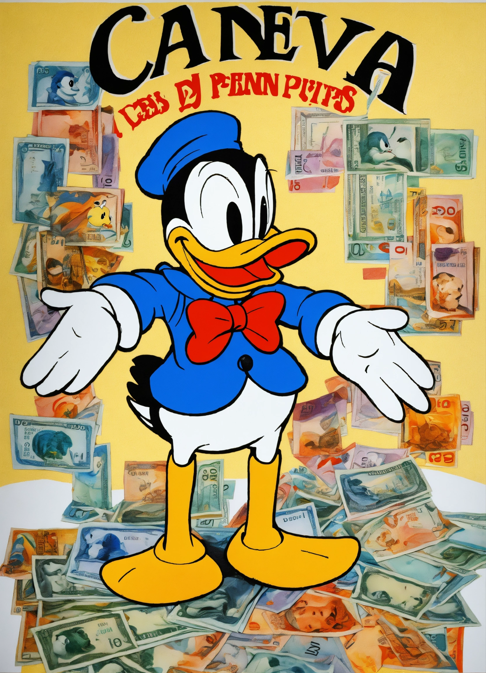 Lexica Je Veux Des Peintures Pour Du Caneva Avec Donald Duck Avec Des