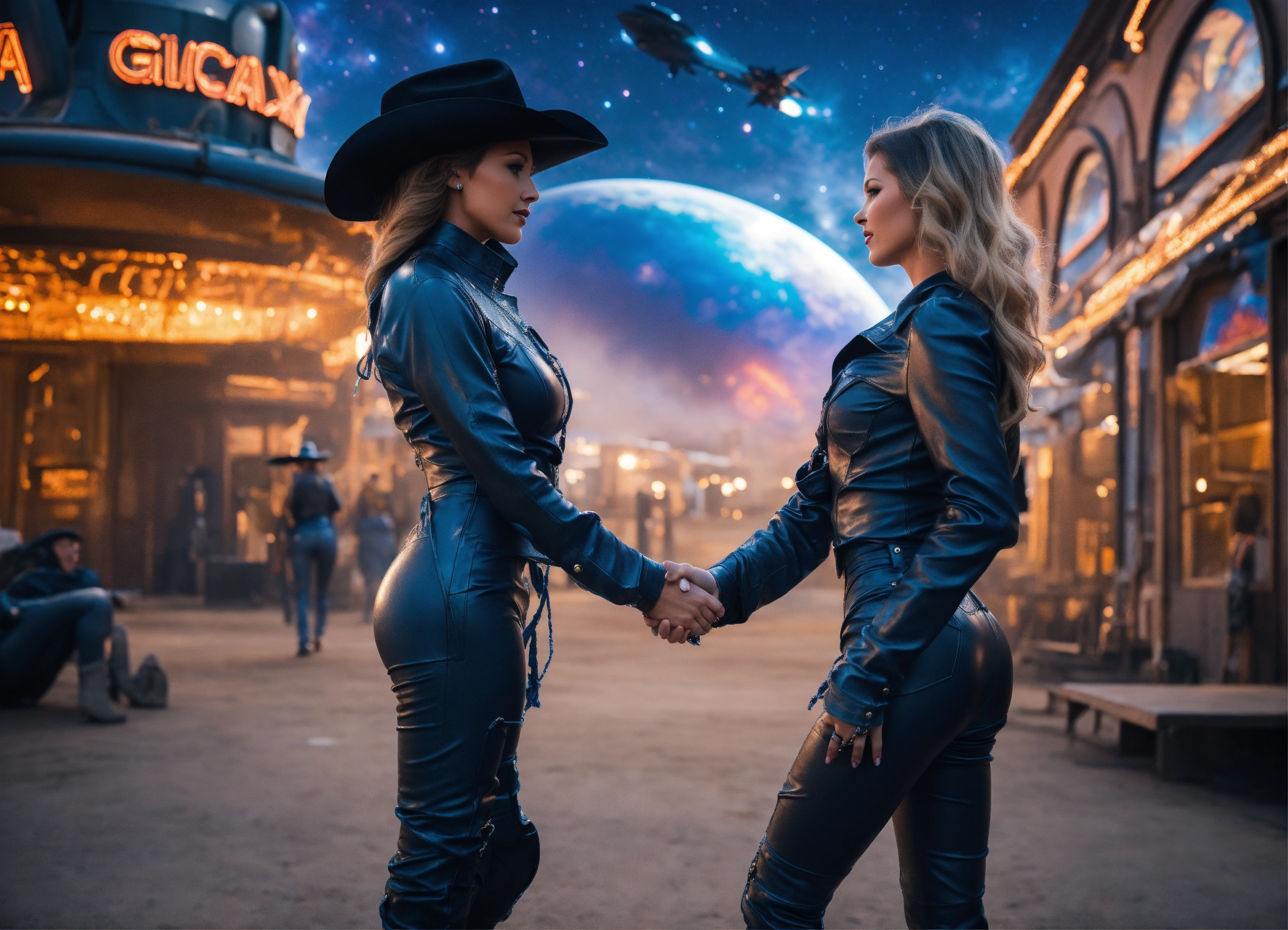 Lexica A Real Photo Of A Hot Spacegirl In Leather Catsuit Shakes