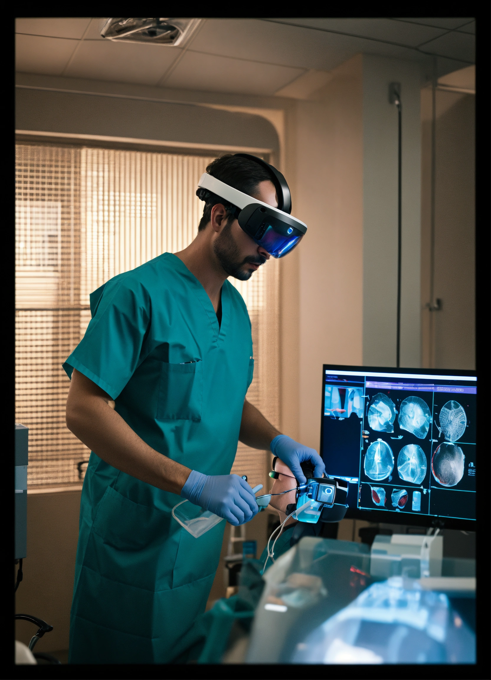 Lexica A Surgeon Examines A Patient In His Office Using A Hololens