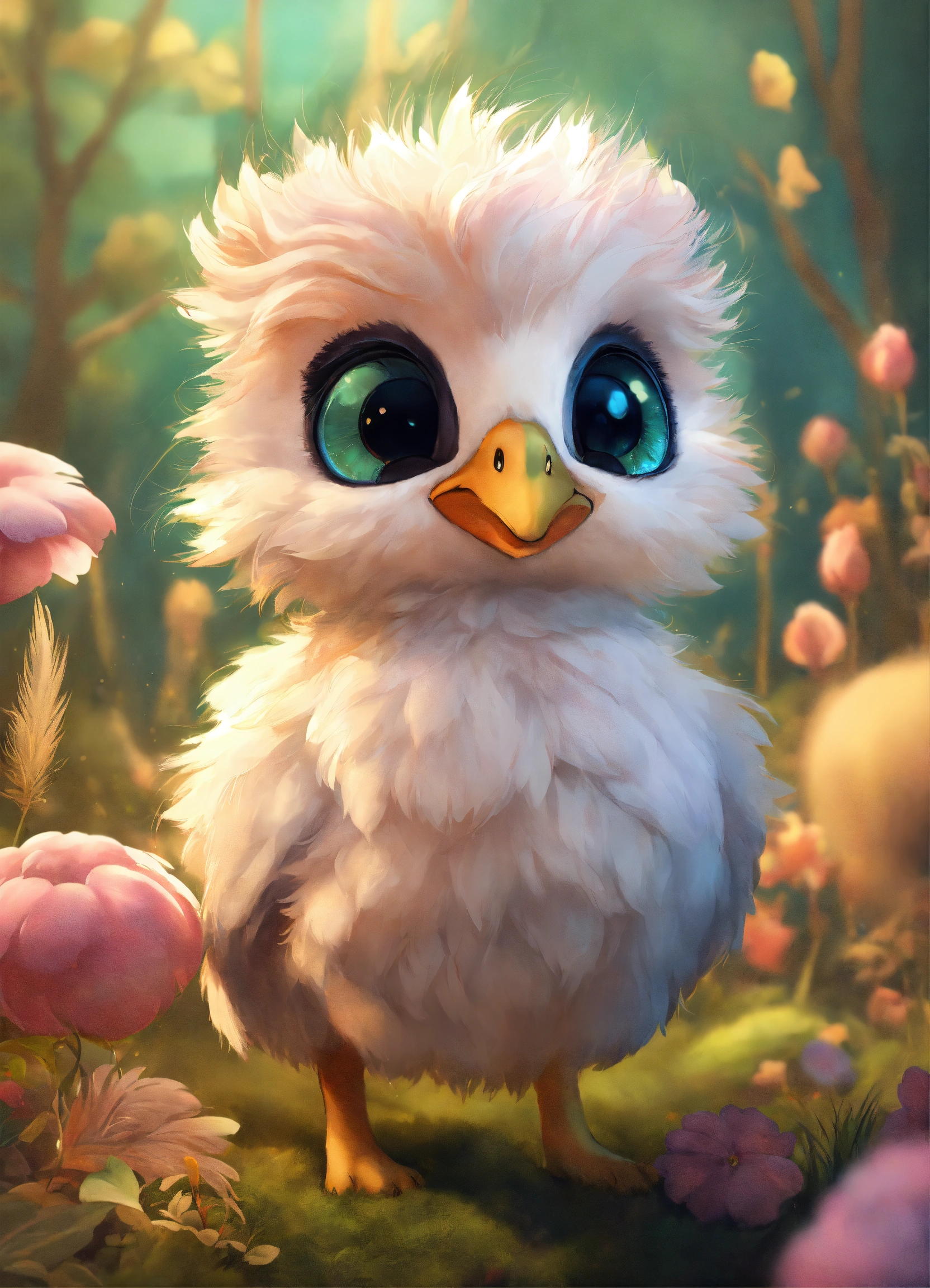 Lexica Cute And Adorable Cartoon Fluffy Baby Rhea Fantasy Dreamlike