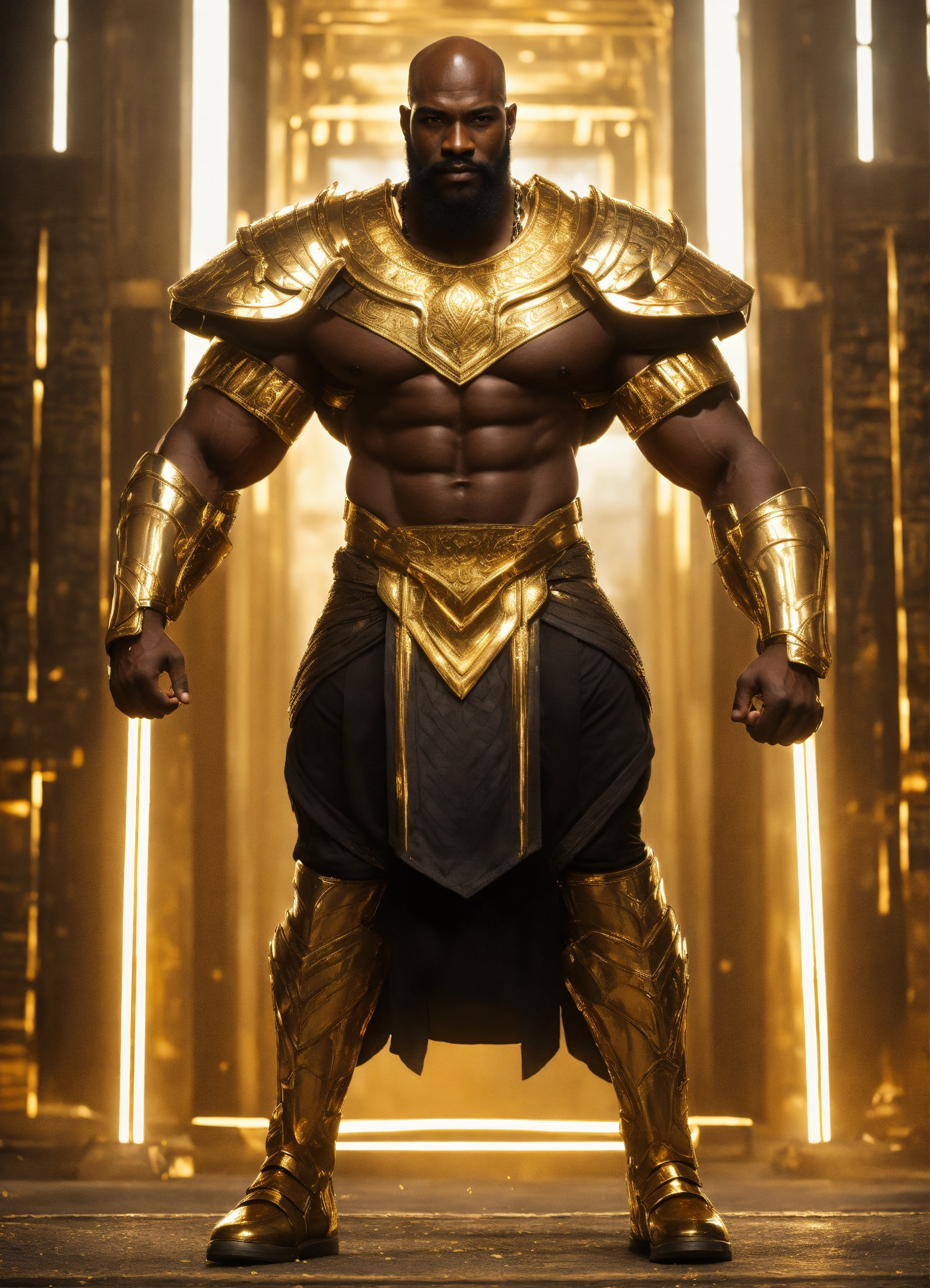 Lexica Full Body Nubian Lightning God Handsome Huge Muscular