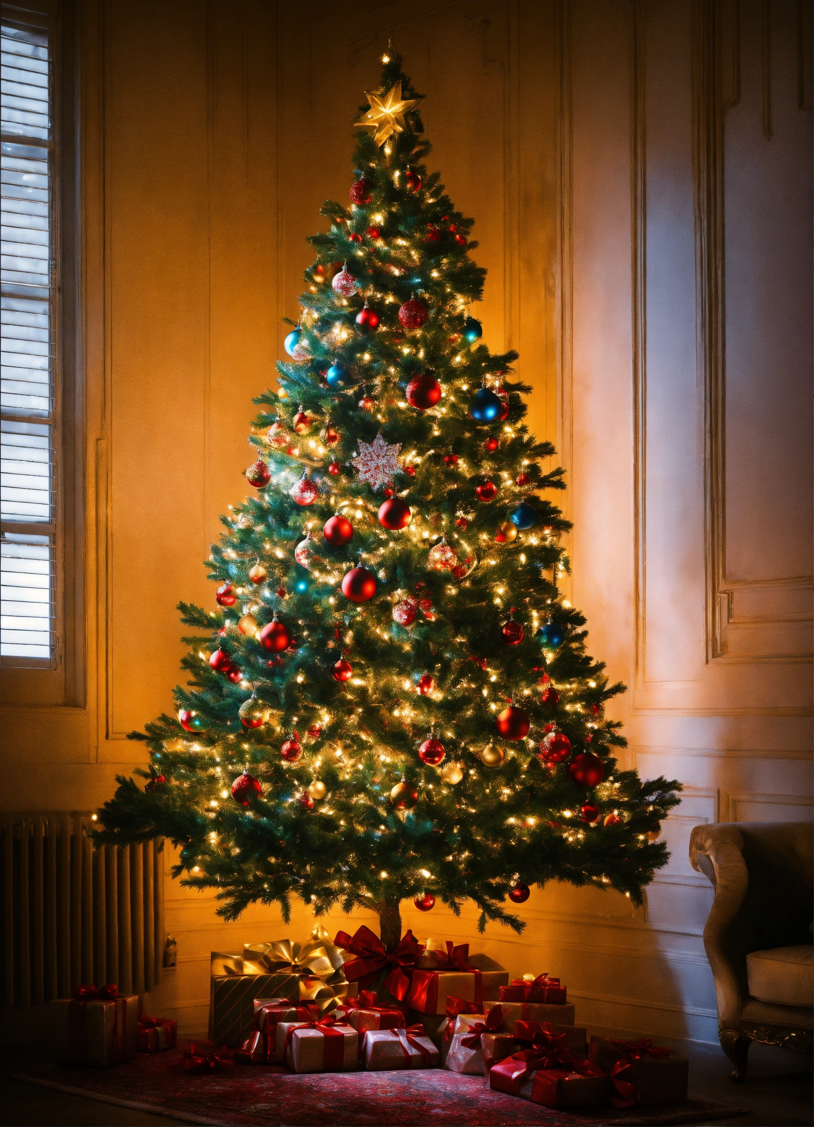 Lexica UN ALbero Di Natale In Hd SU SFONDO COMPLETAMENTE NERO