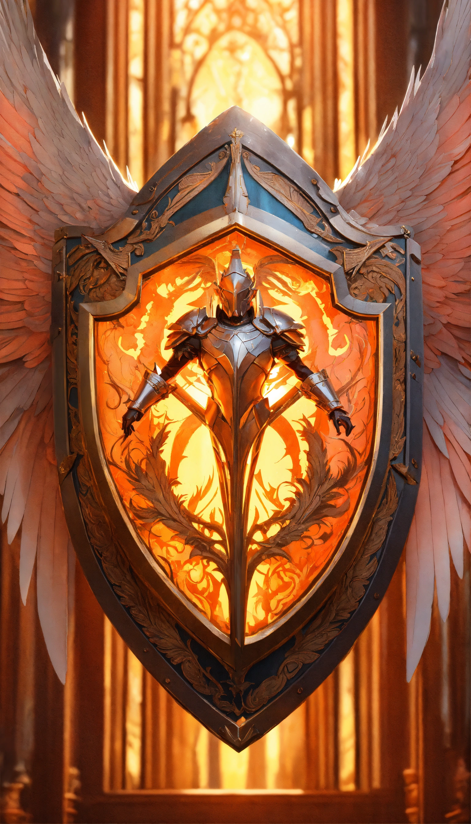 Lexica Warrior Shield Wings Intricate Headshot Highly Detailed