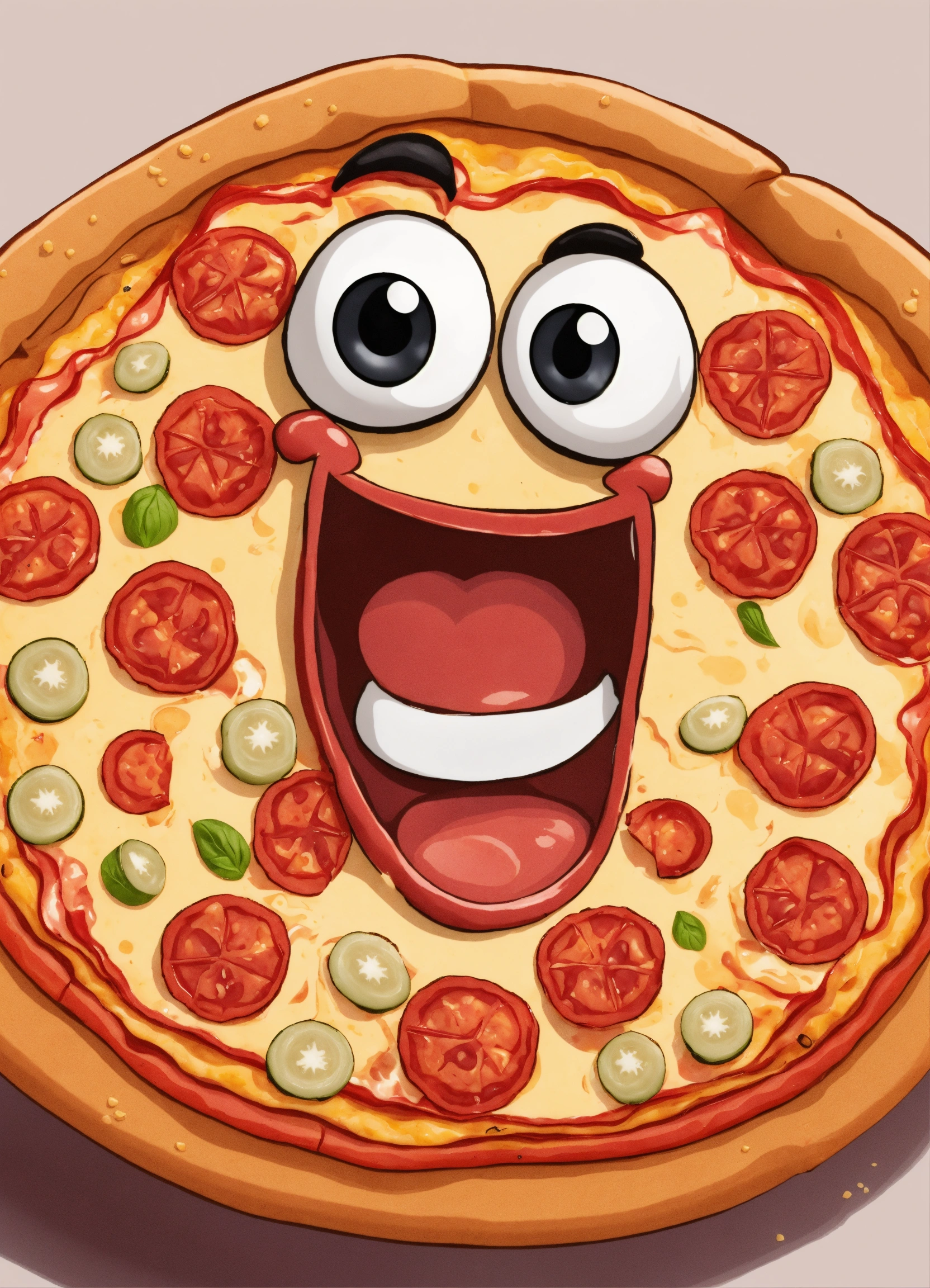 Lexica Slice Of CARTOON STYLE Animated Pizza That Looks Pretty And