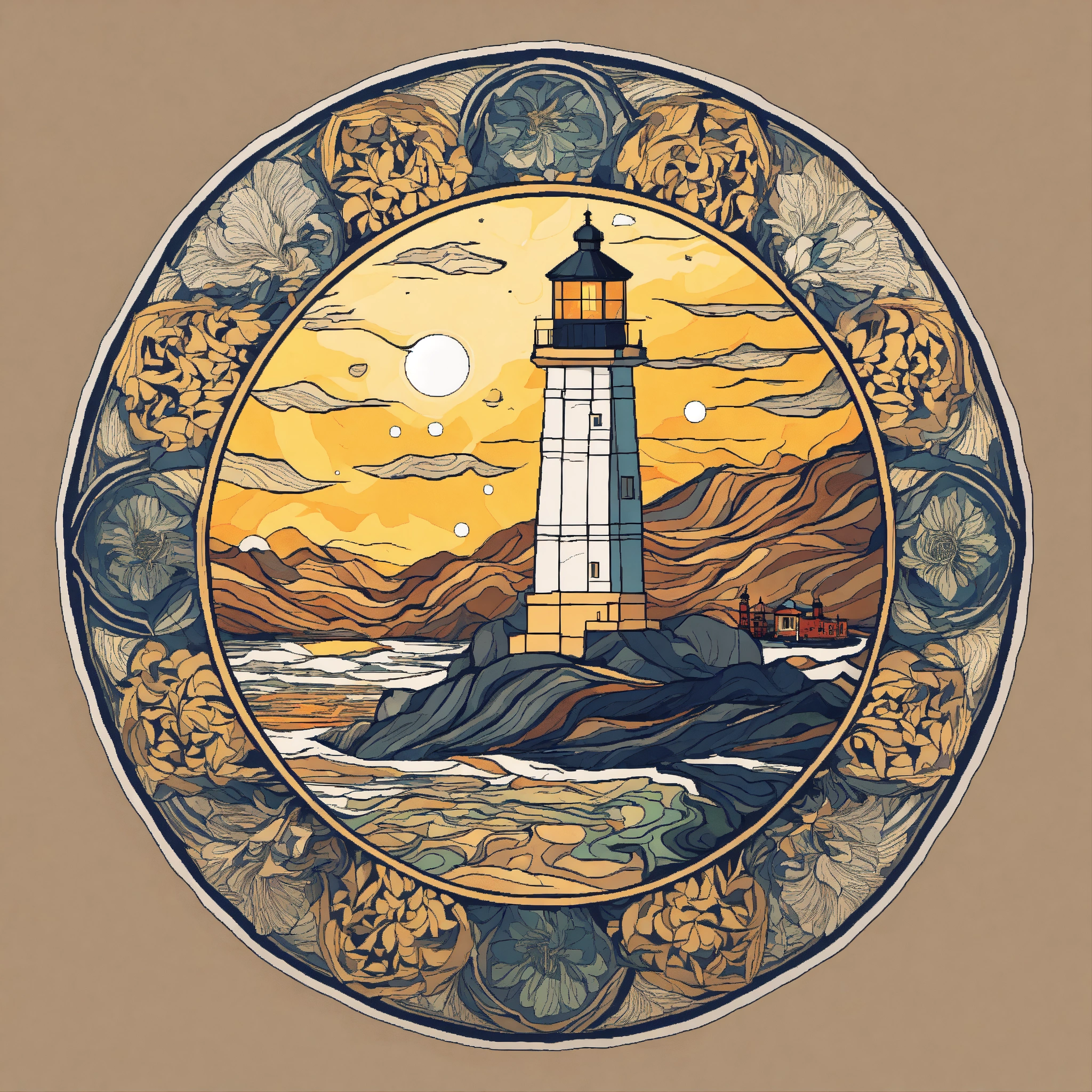 Lexica Lighthouse Van Gogh Mandalas Intricate Detail Clear Clean