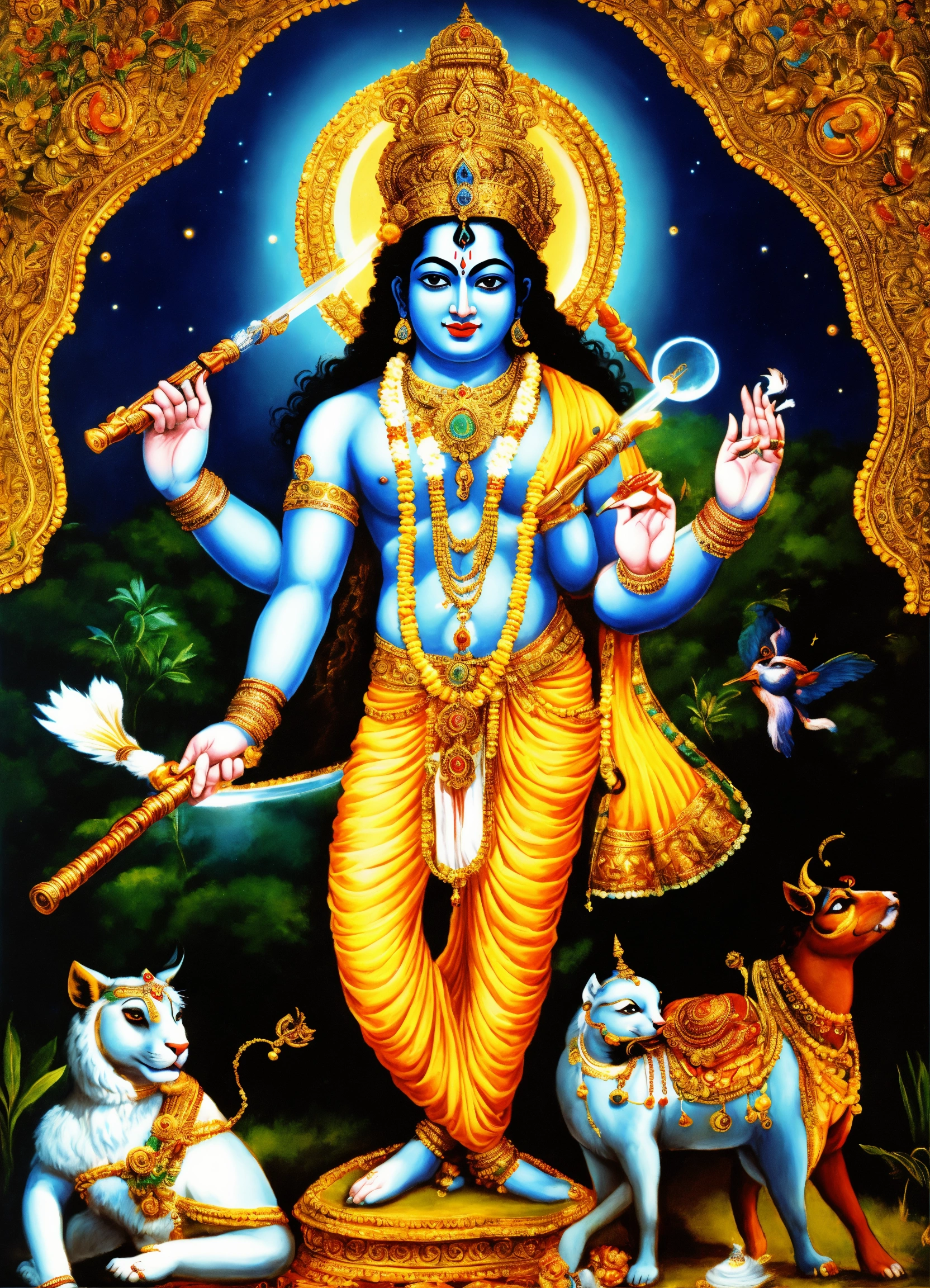 Lexica Lord Krishna Is Sometimes Depicted In His Divine Cosmic Form