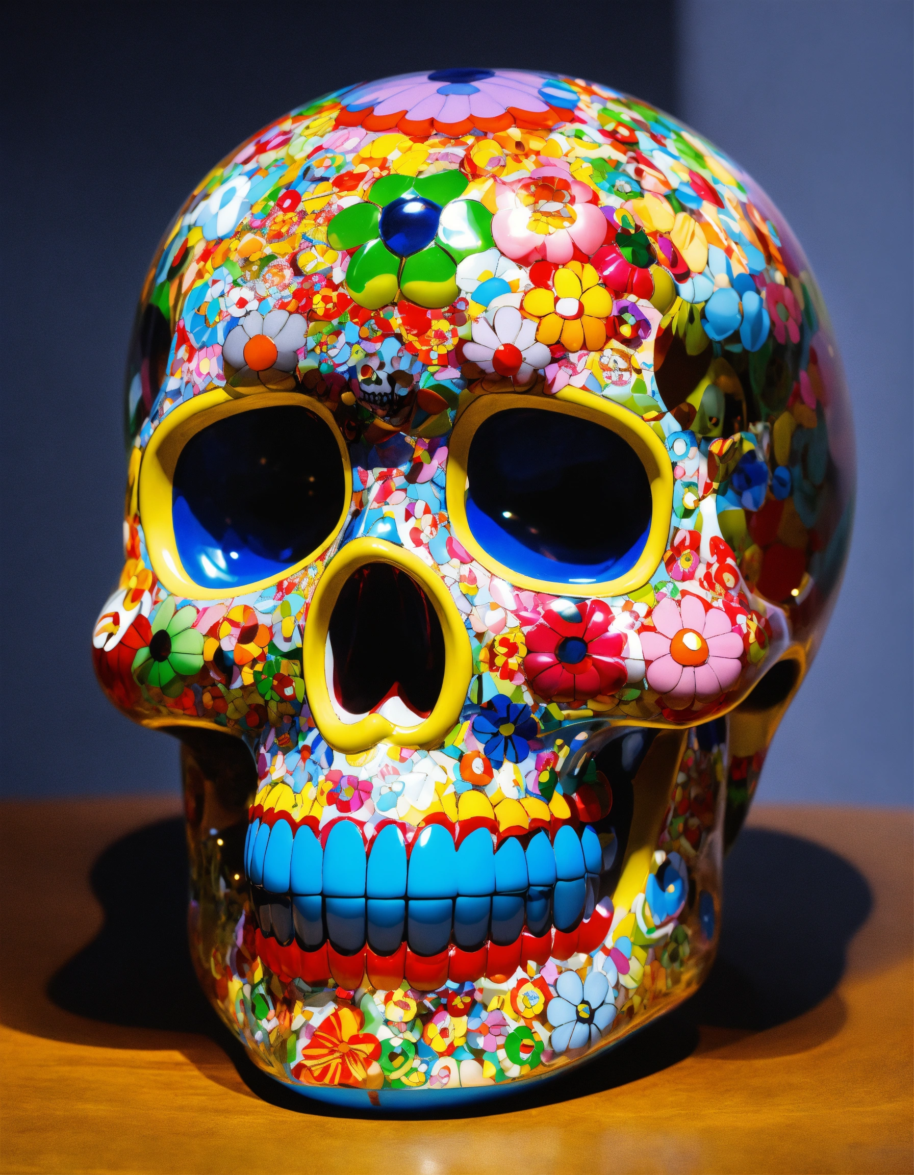 Lexica Mexican Skull Glass Pop Art Murakami Jeff Koons