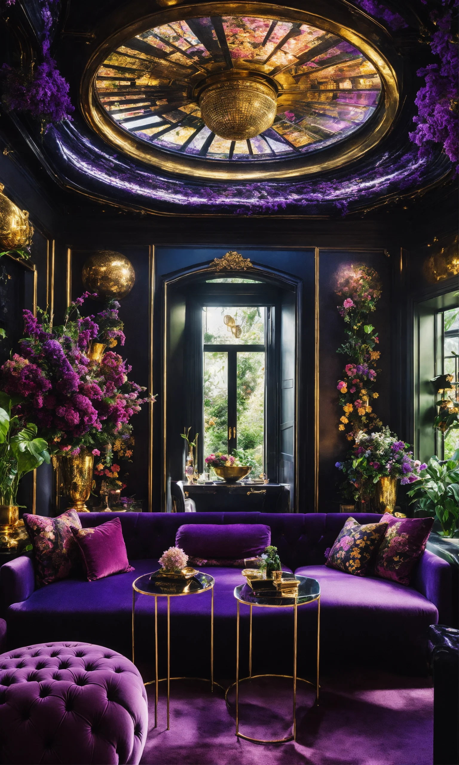 Lexica Architectural Digest Photo Of A Maximalist Black And Purple