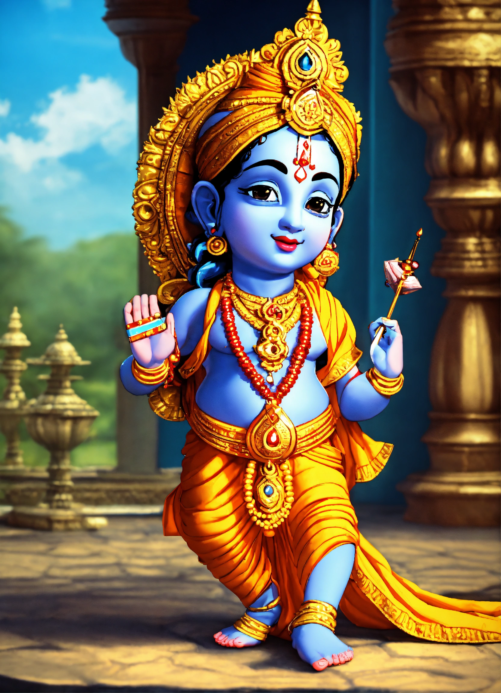 Lexica Lord Krishna D Cartoon Image