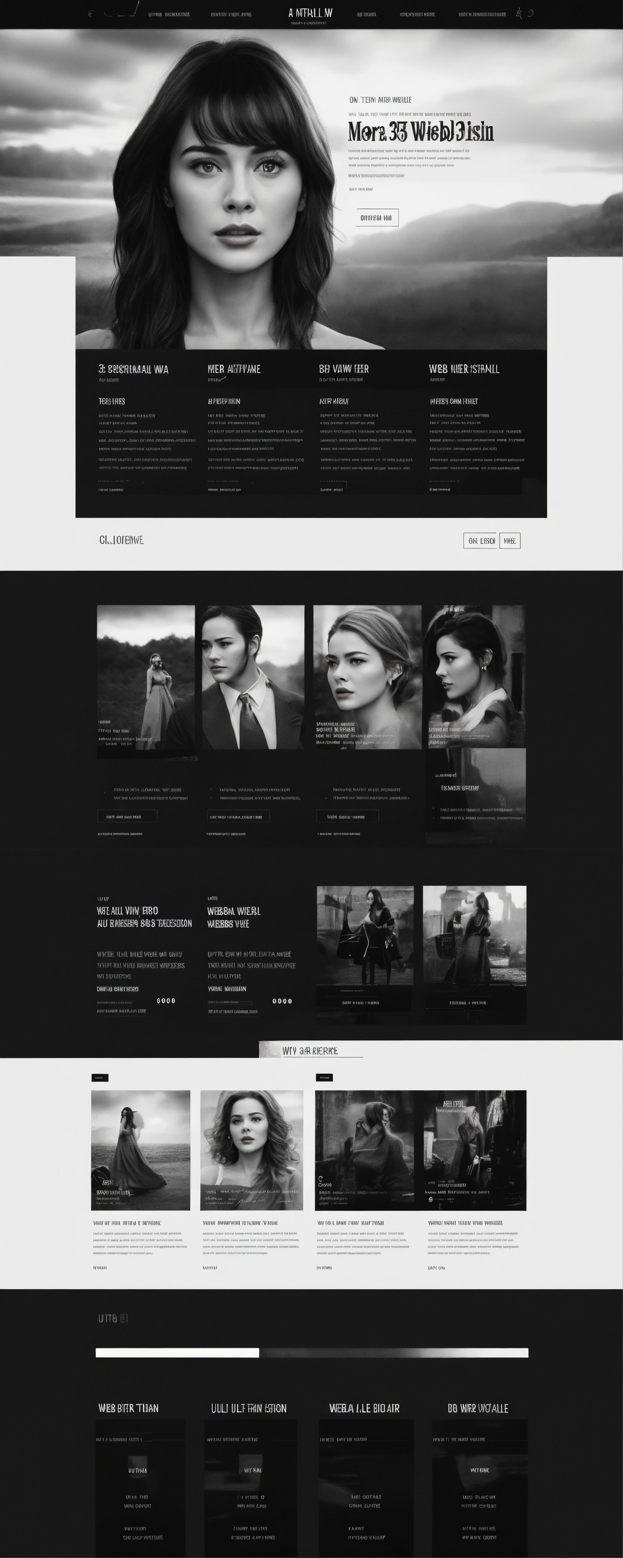 Lexica Ultra Realistic Minimalist Black And White Web Design