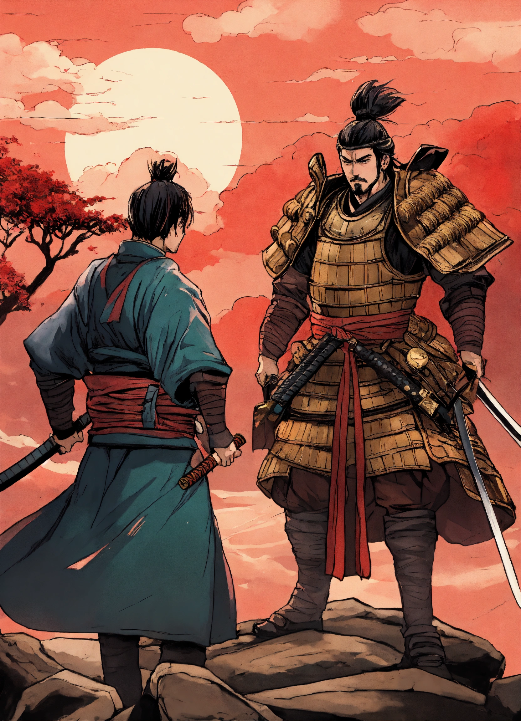 Lexica Ilustra O Digital Em Estilo Mang De Um Guerreiro Samurai Em