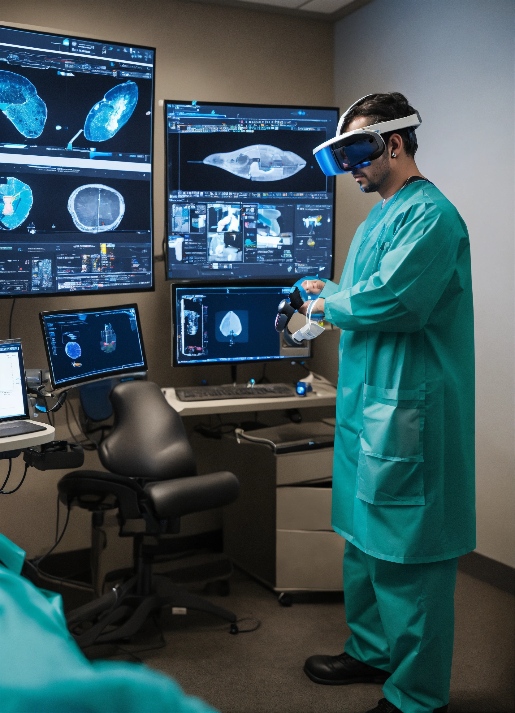 Lexica A Surgeon Examines A Patient In His Office Using A Hololens