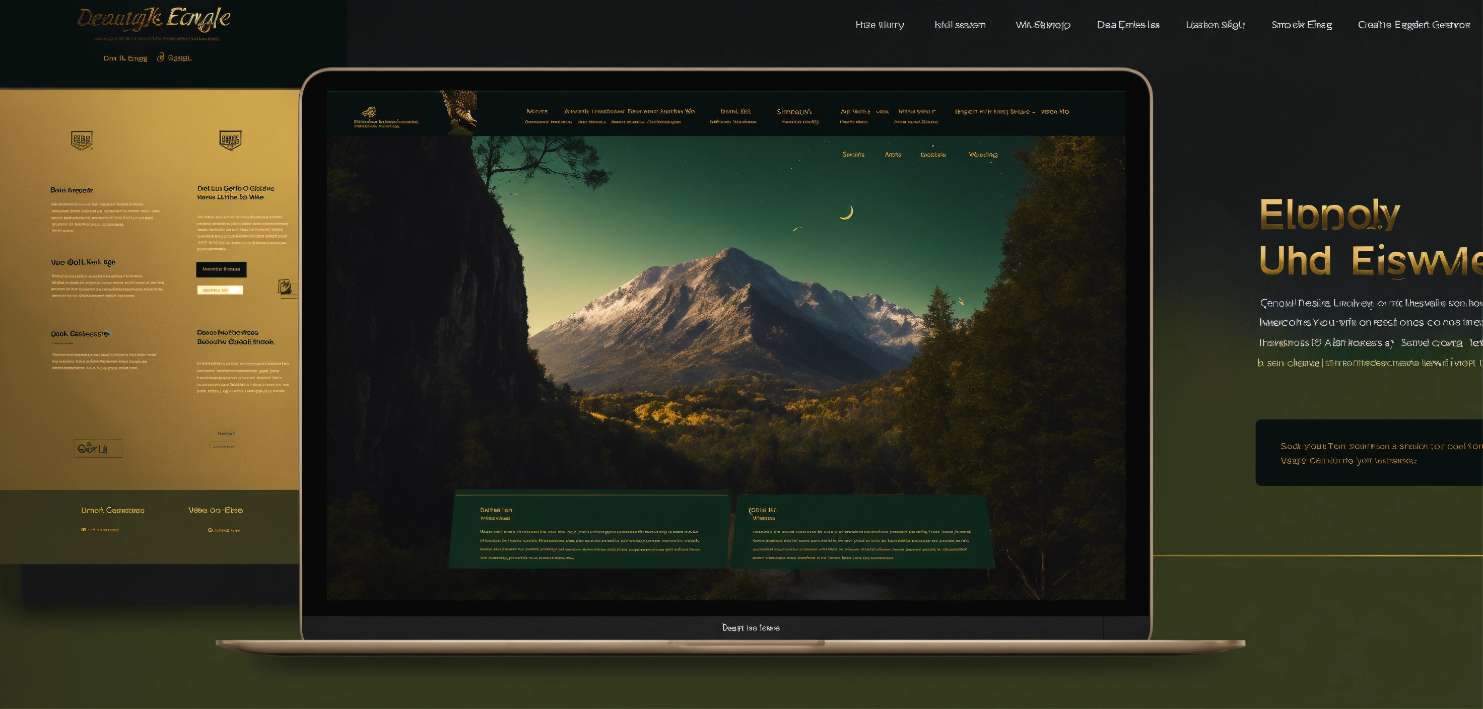 Lexica Beautiful Landing Page For A Smooth Eagle Website Dark Theme