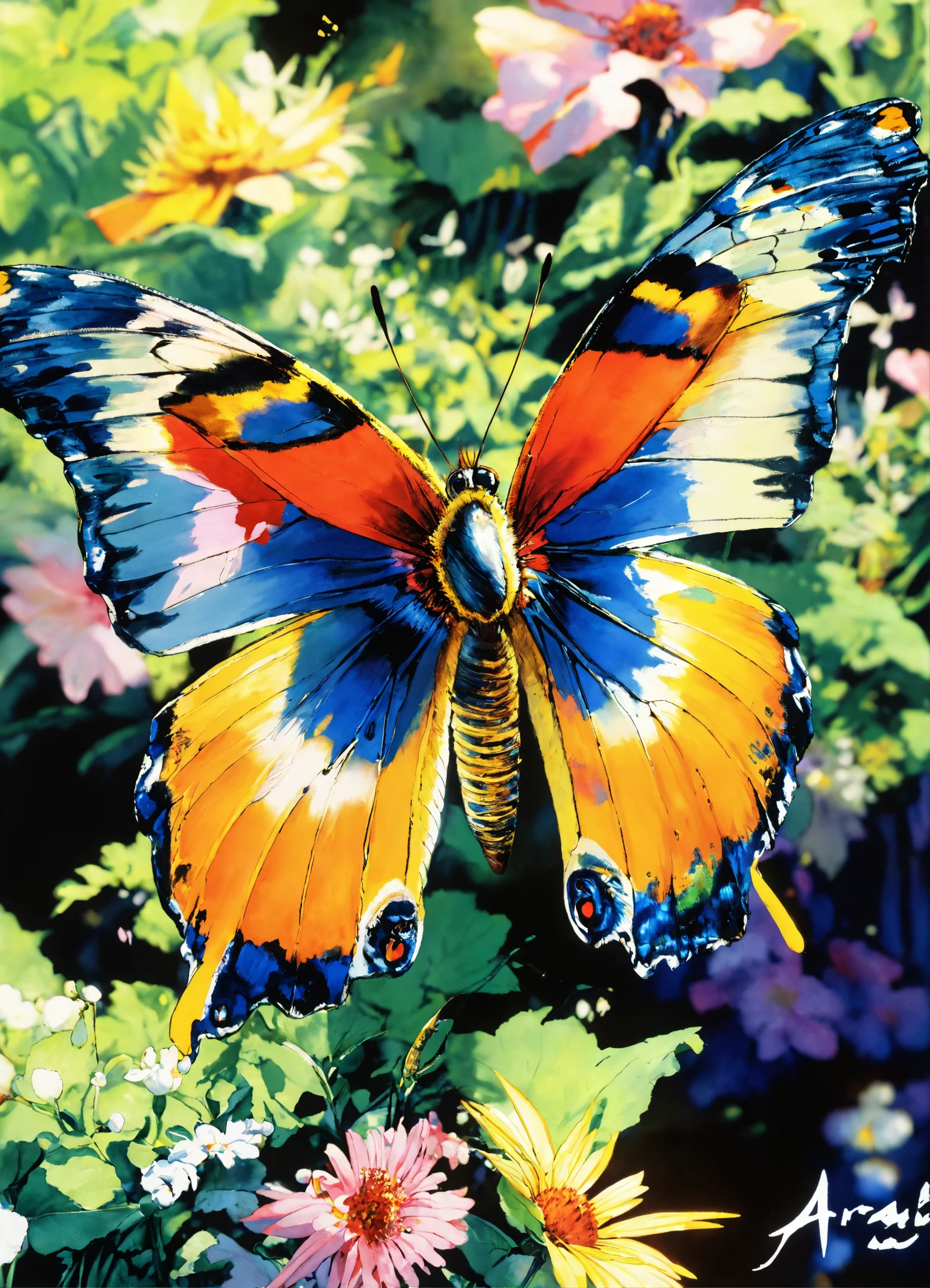 Lexica A Butterfly A Detailed Painting By Hirohiko Araki Featured