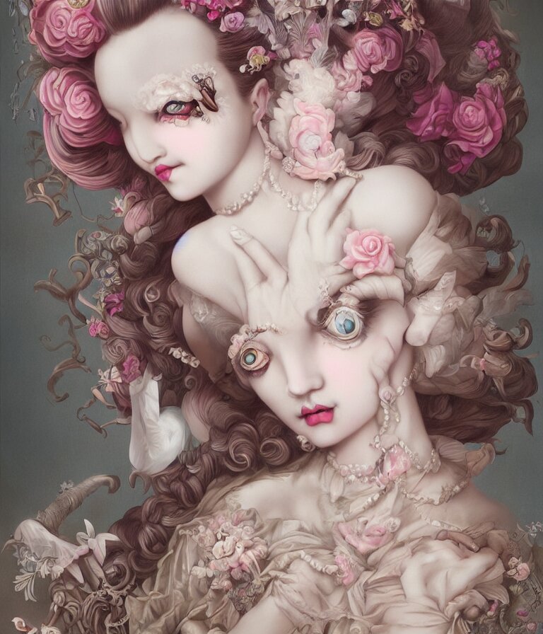 Lexica Pop Surrealism Lowbrow Art Realistic Marie Antoinette Girl